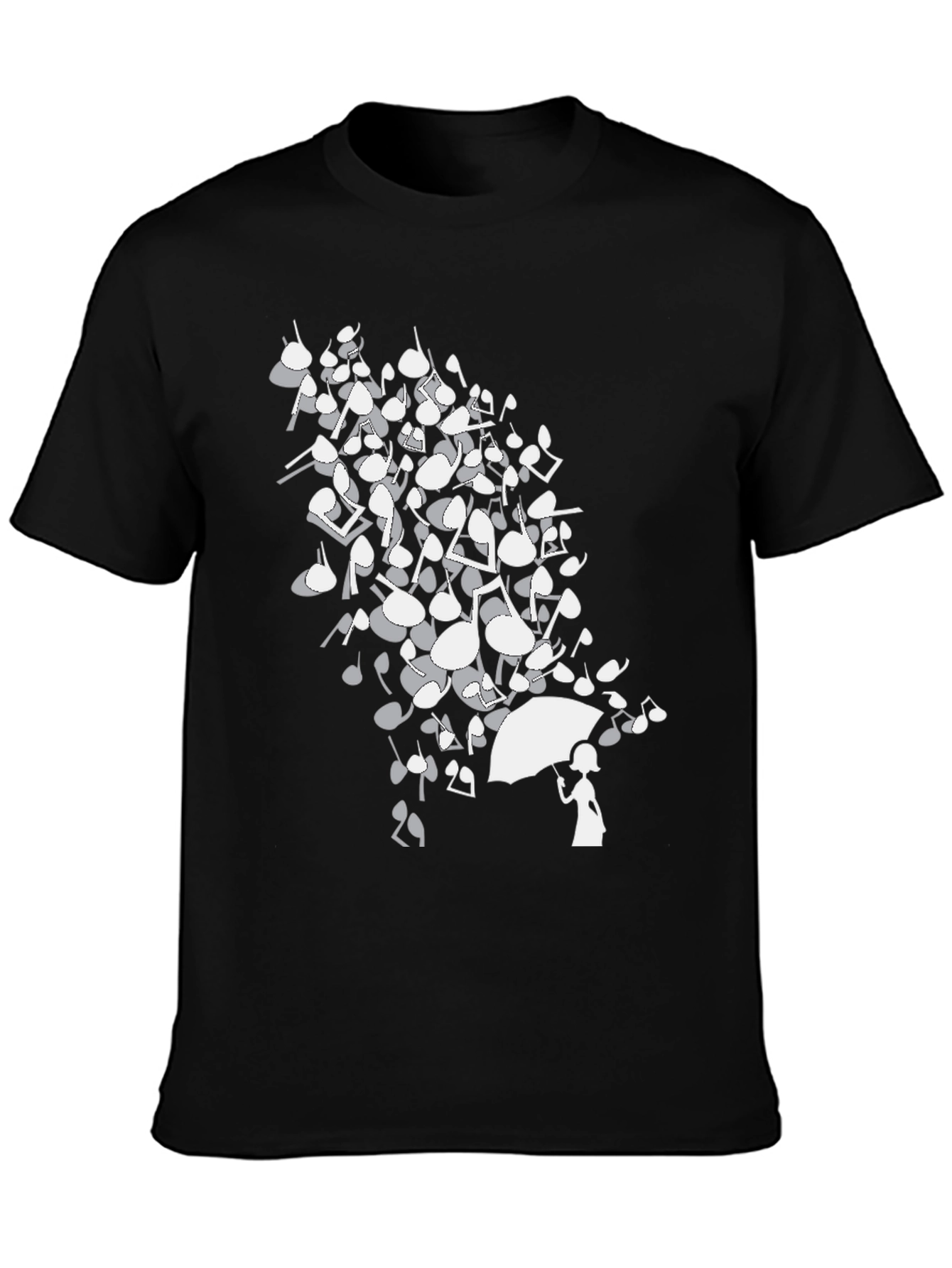 Musical Notes Umbrella Graphic T-Shirt