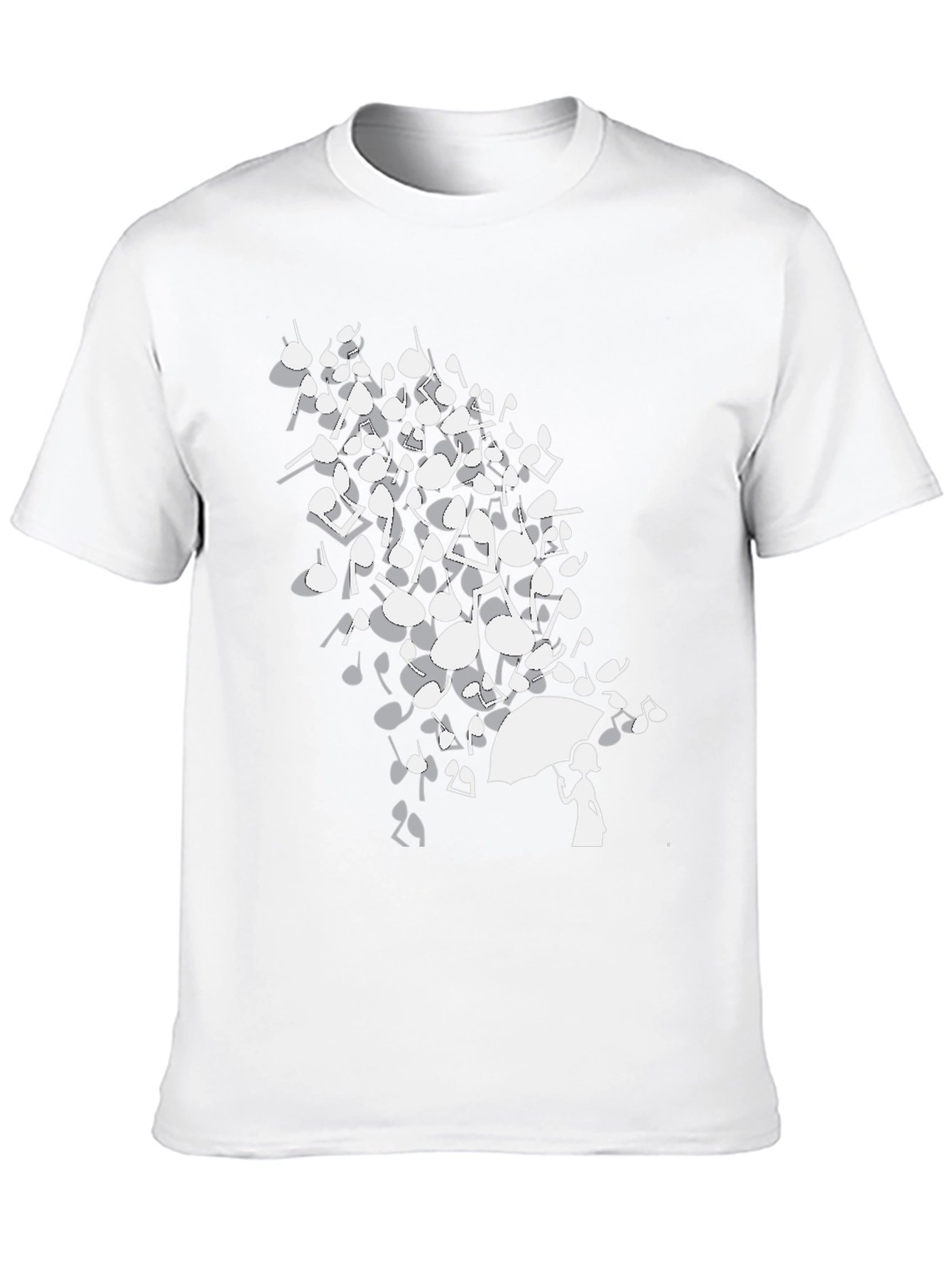 Musical Notes Umbrella Graphic T-Shirt