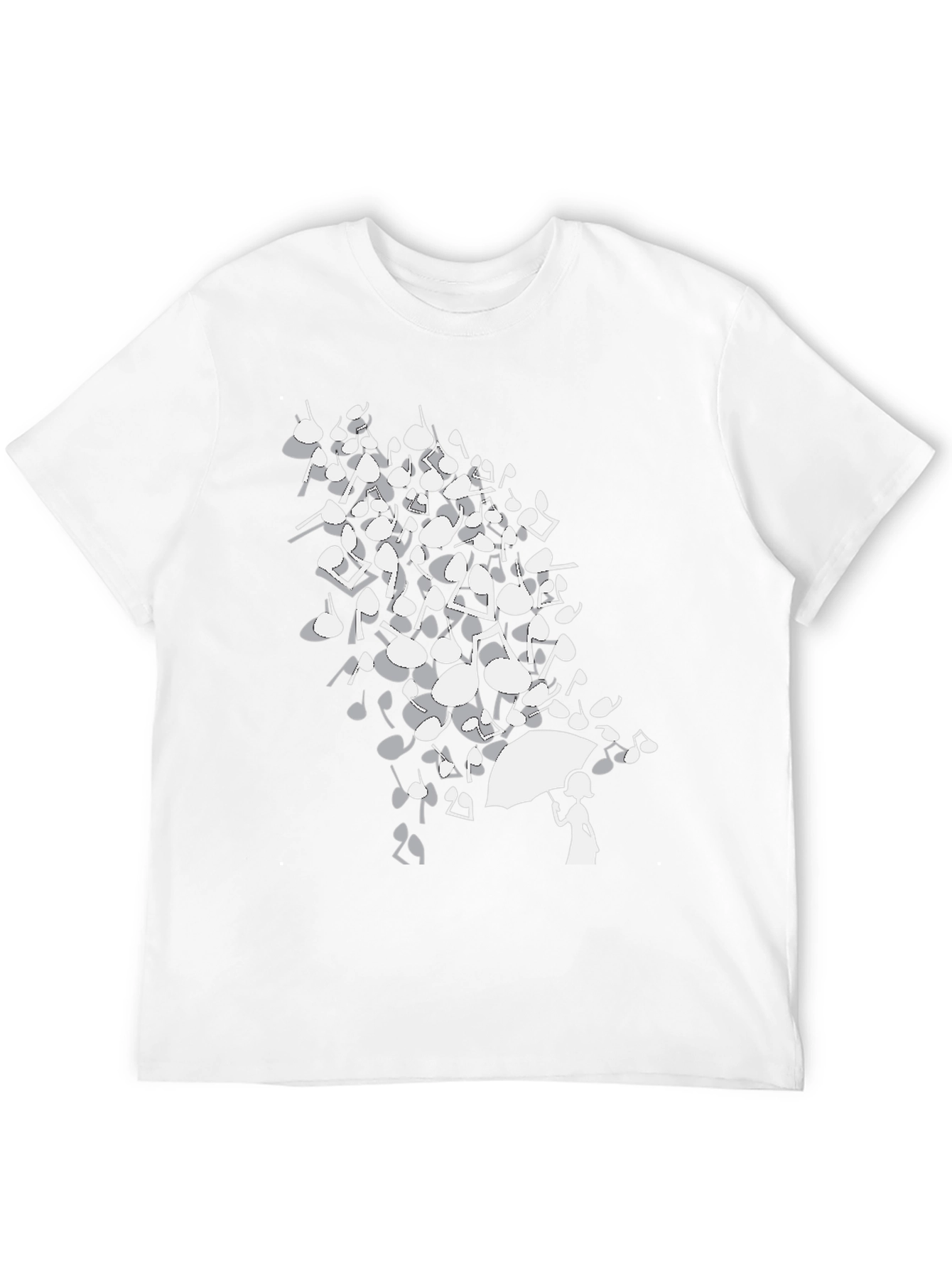 Musical Notes Umbrella Graphic T-Shirt
