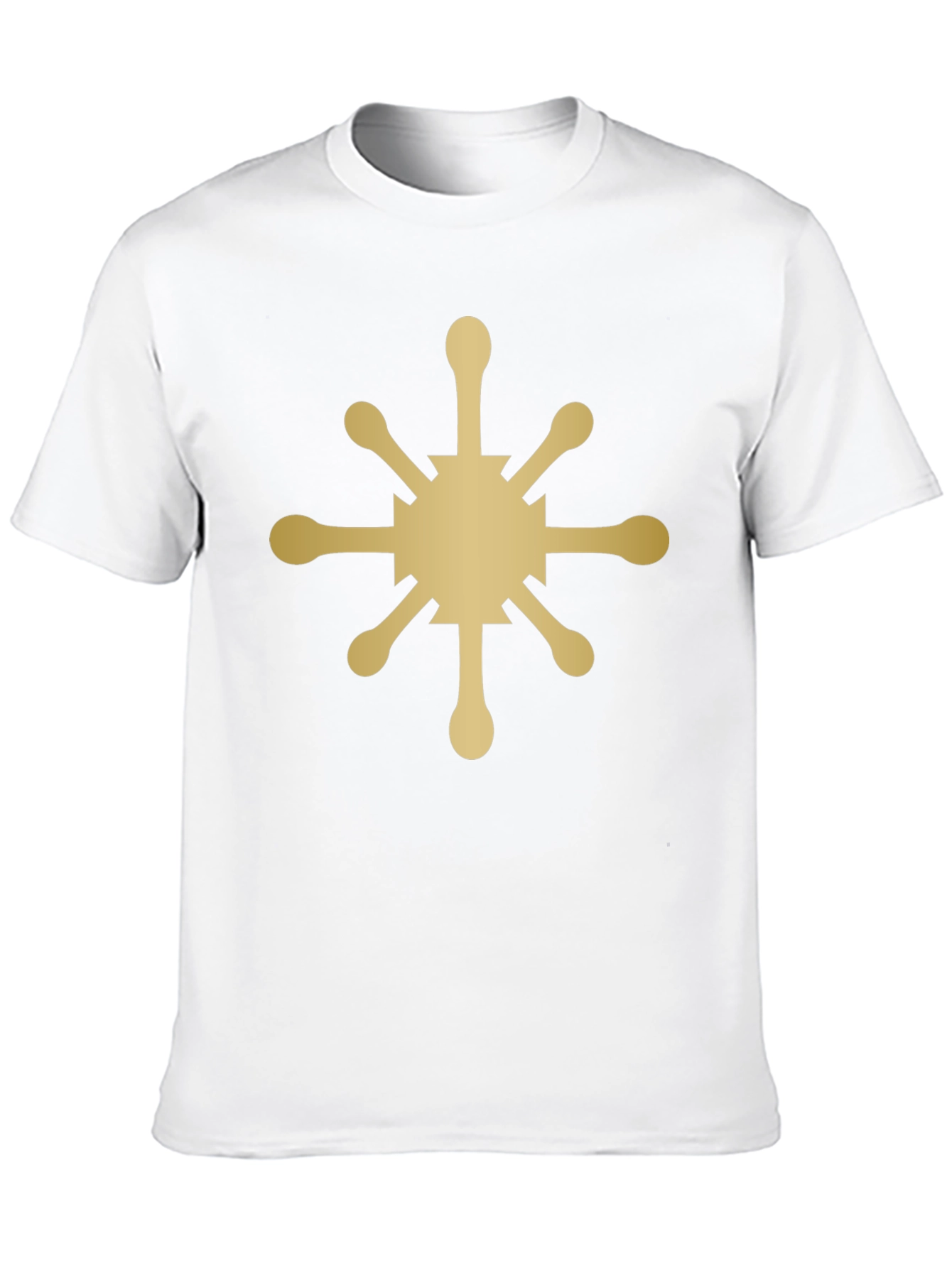Gold Sunburst Graphic Black T-Shirt