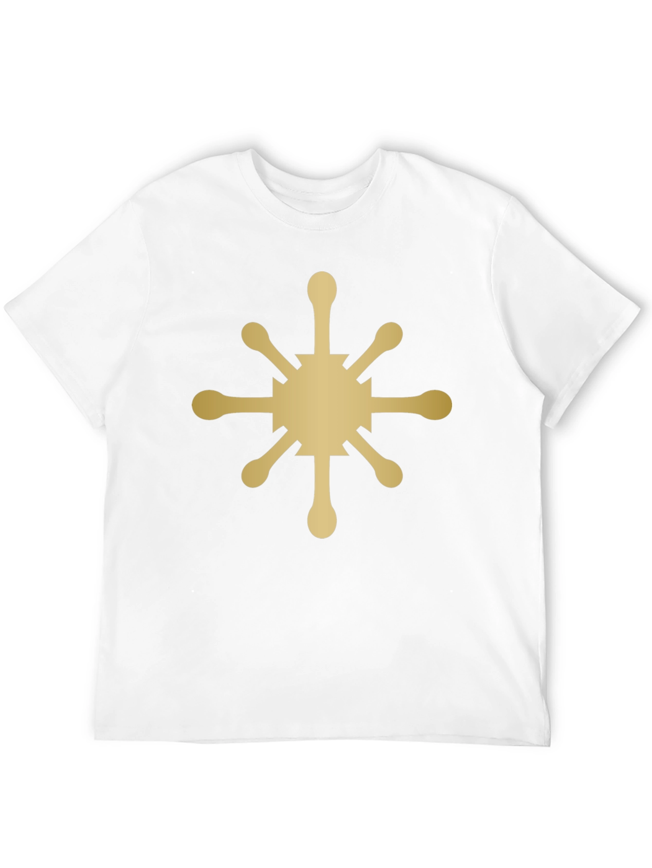 Gold Sunburst Graphic Black T-Shirt