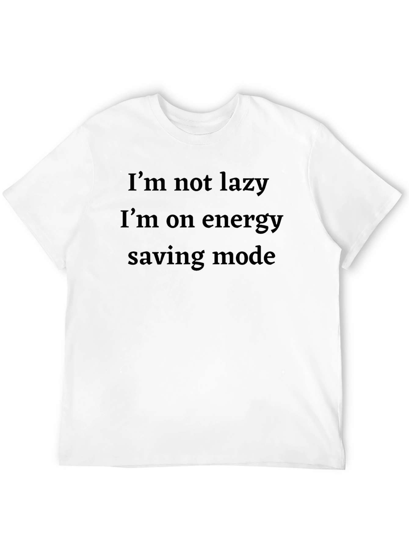 Funny Energy Saving Mode Black T-Shirt