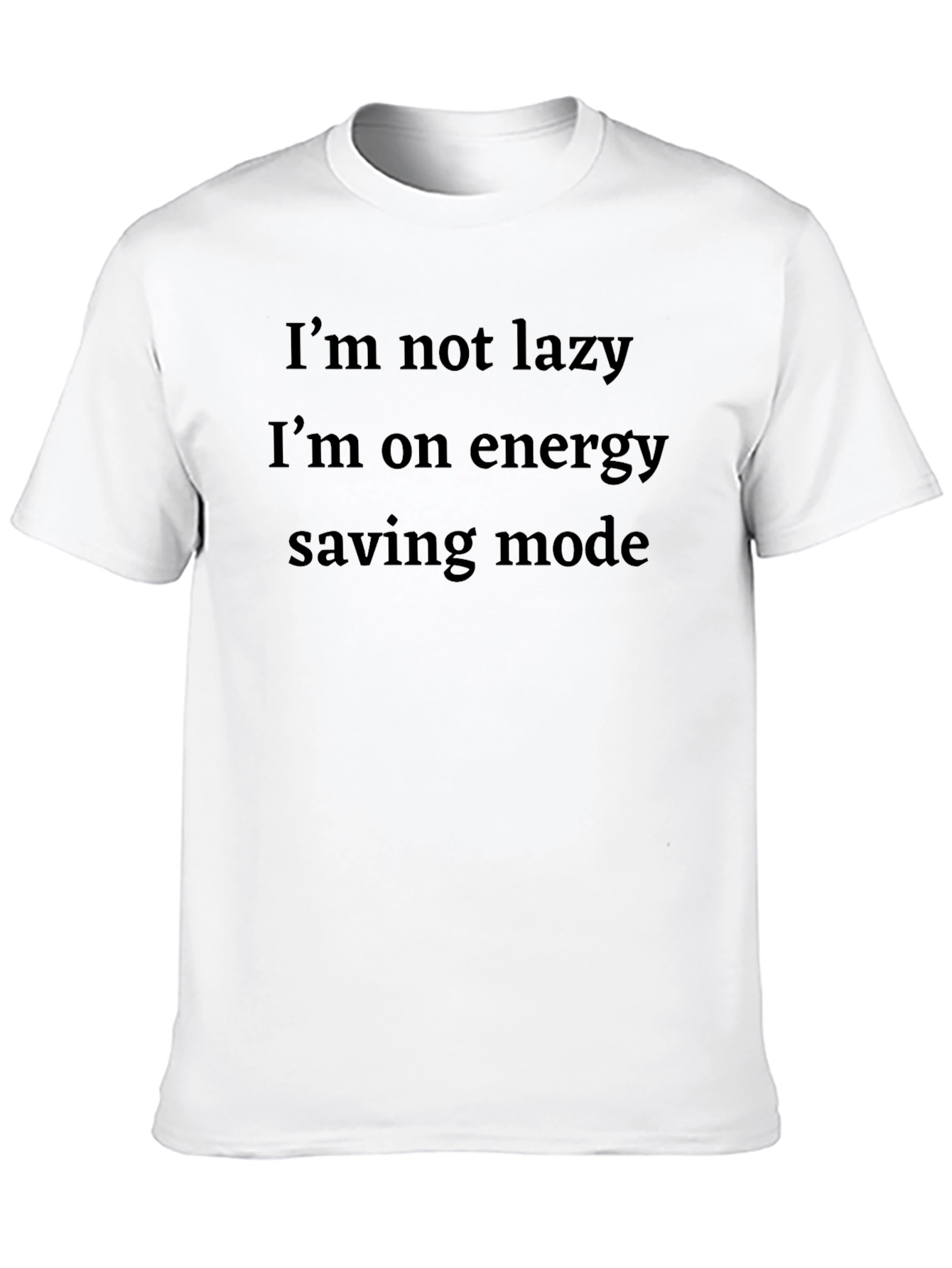 Funny Energy Saving Mode Black T-Shirt