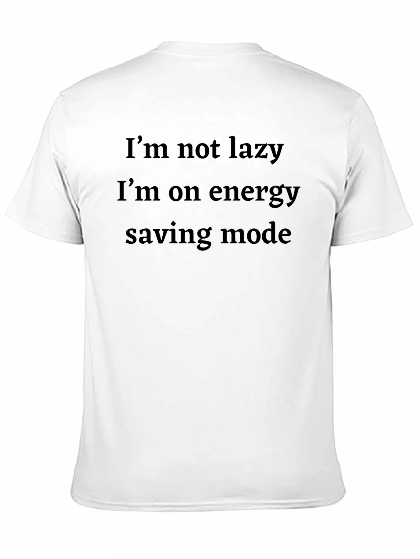 Funny Energy Saving Mode Black T-Shirt