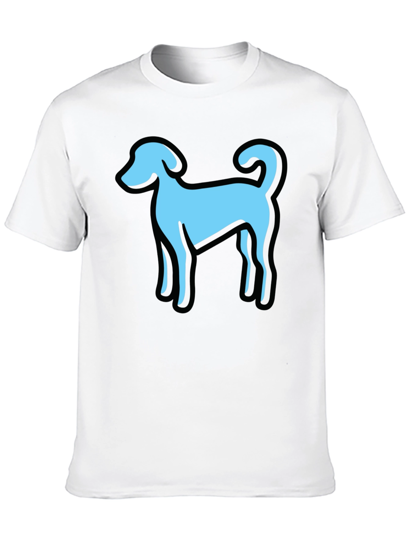 Dog Graphic Black T-Shirt Casual Tee
