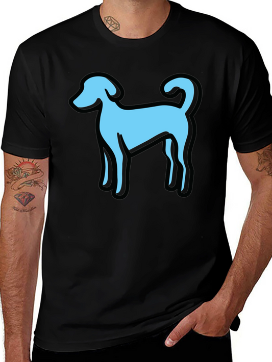 Dog Graphic Black T-Shirt Casual Tee