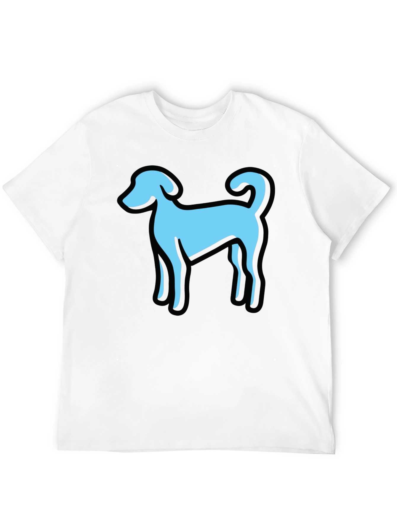Dog Graphic Black T-Shirt Casual Tee
