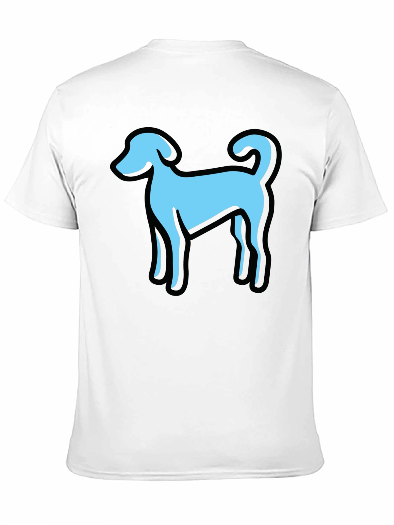 Dog Graphic Black T-Shirt Casual Tee