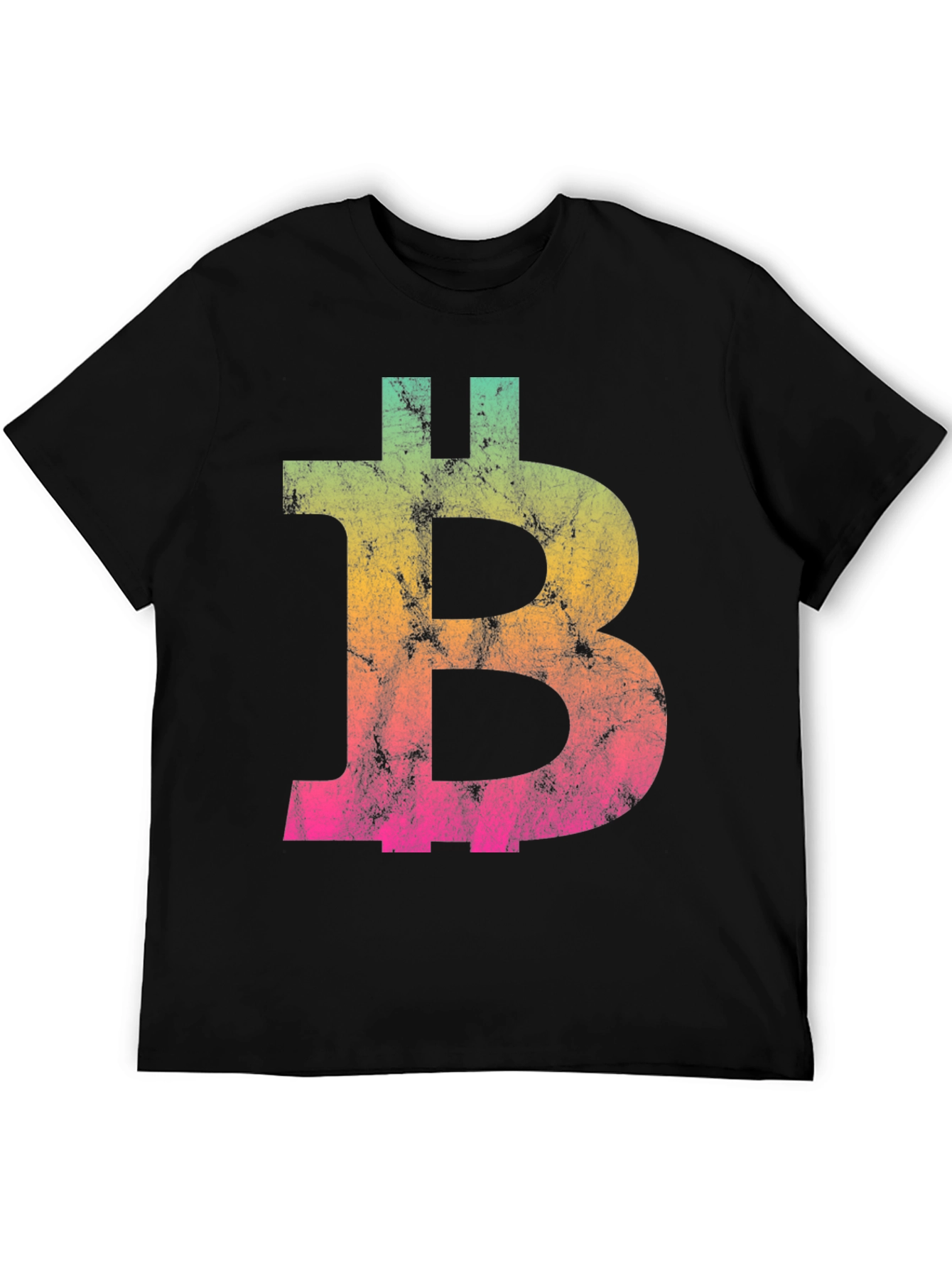 Bitcoin Gradient Graphic Tee - Black Crypto Shirt