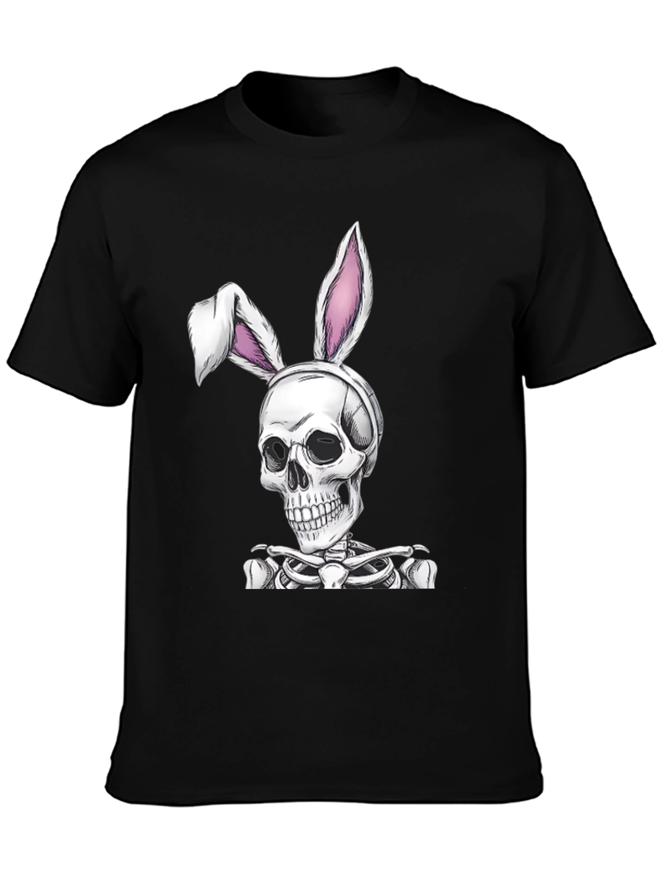 Skull Bunny Graphic Tee - Spooky Easter T-Shirt