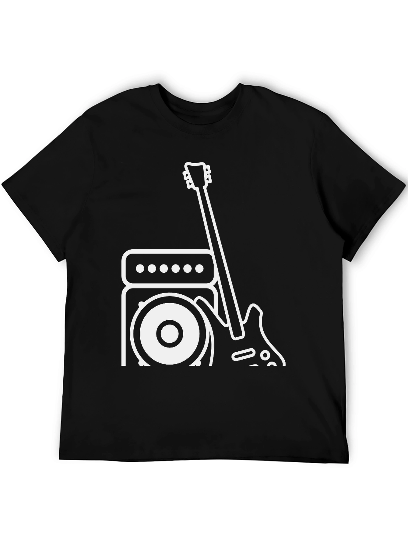 Rock Band Graphic Tee - Black Cotton T-Shirt