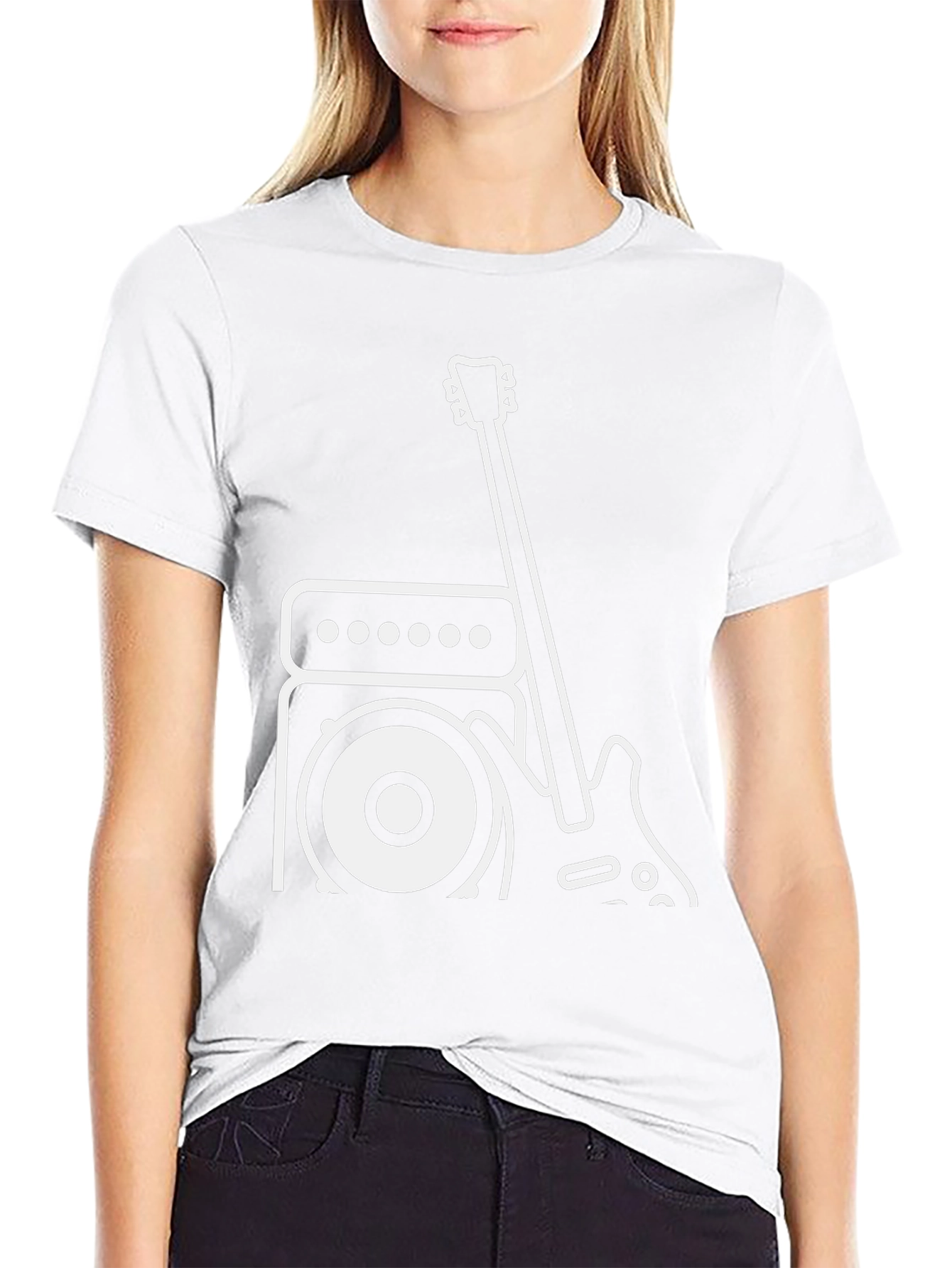 Rock Band Graphic Tee - Black Cotton T-Shirt