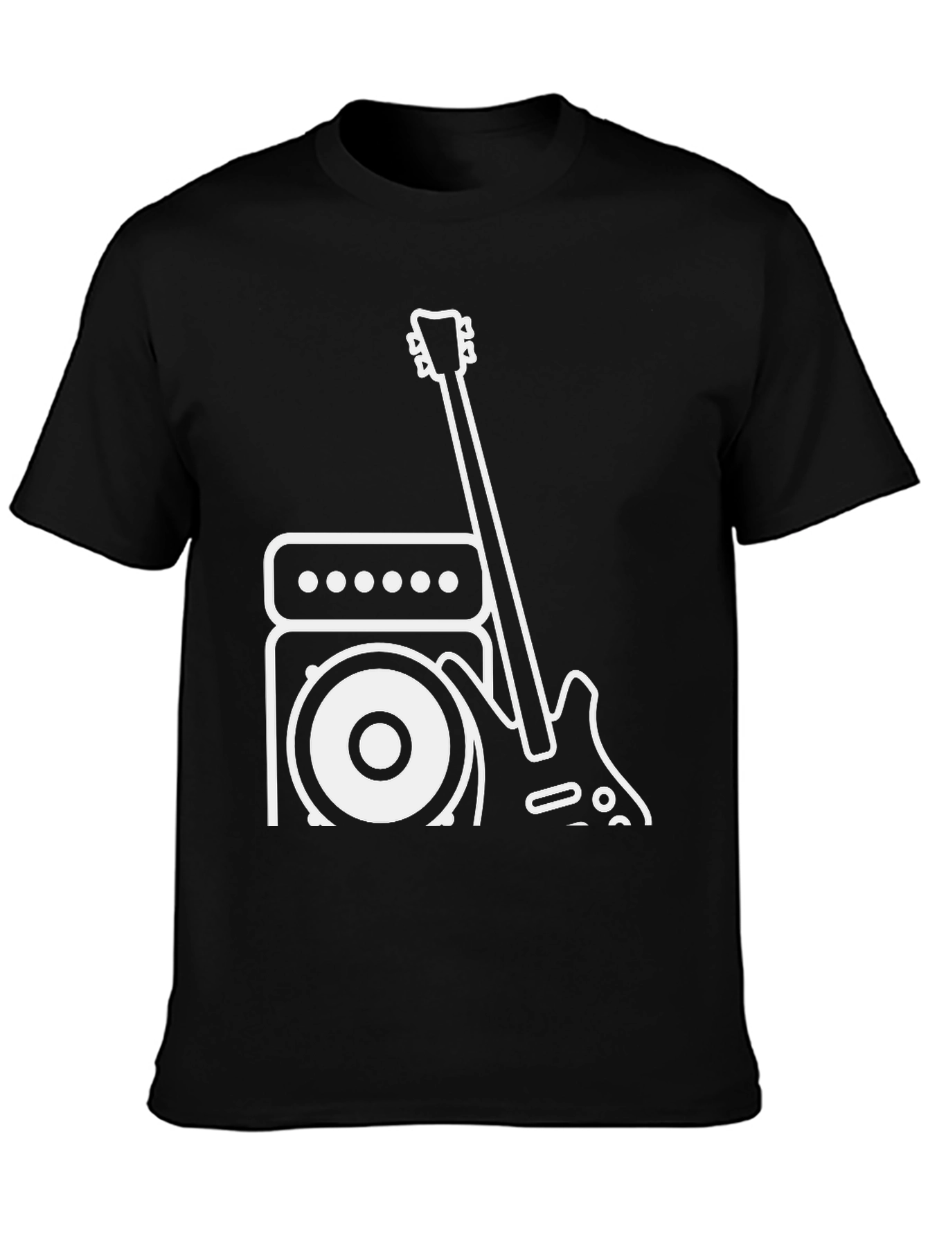 Rock Band Graphic Tee - Black Cotton T-Shirt