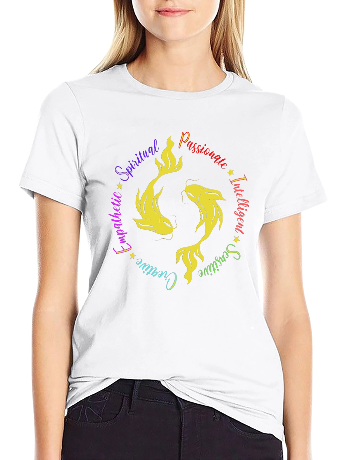 Pisces Zodiac Sign T-Shirt - Spiritual Passionate Intelligent