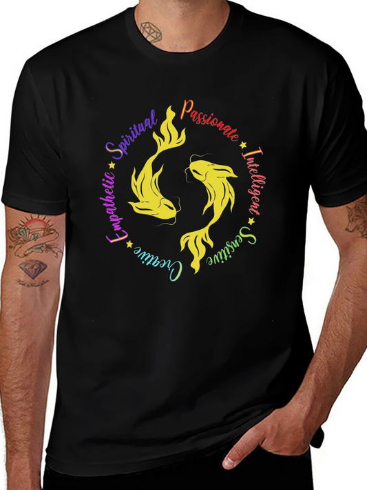 Pisces Zodiac Sign T-Shirt - Spiritual Passionate Intelligent