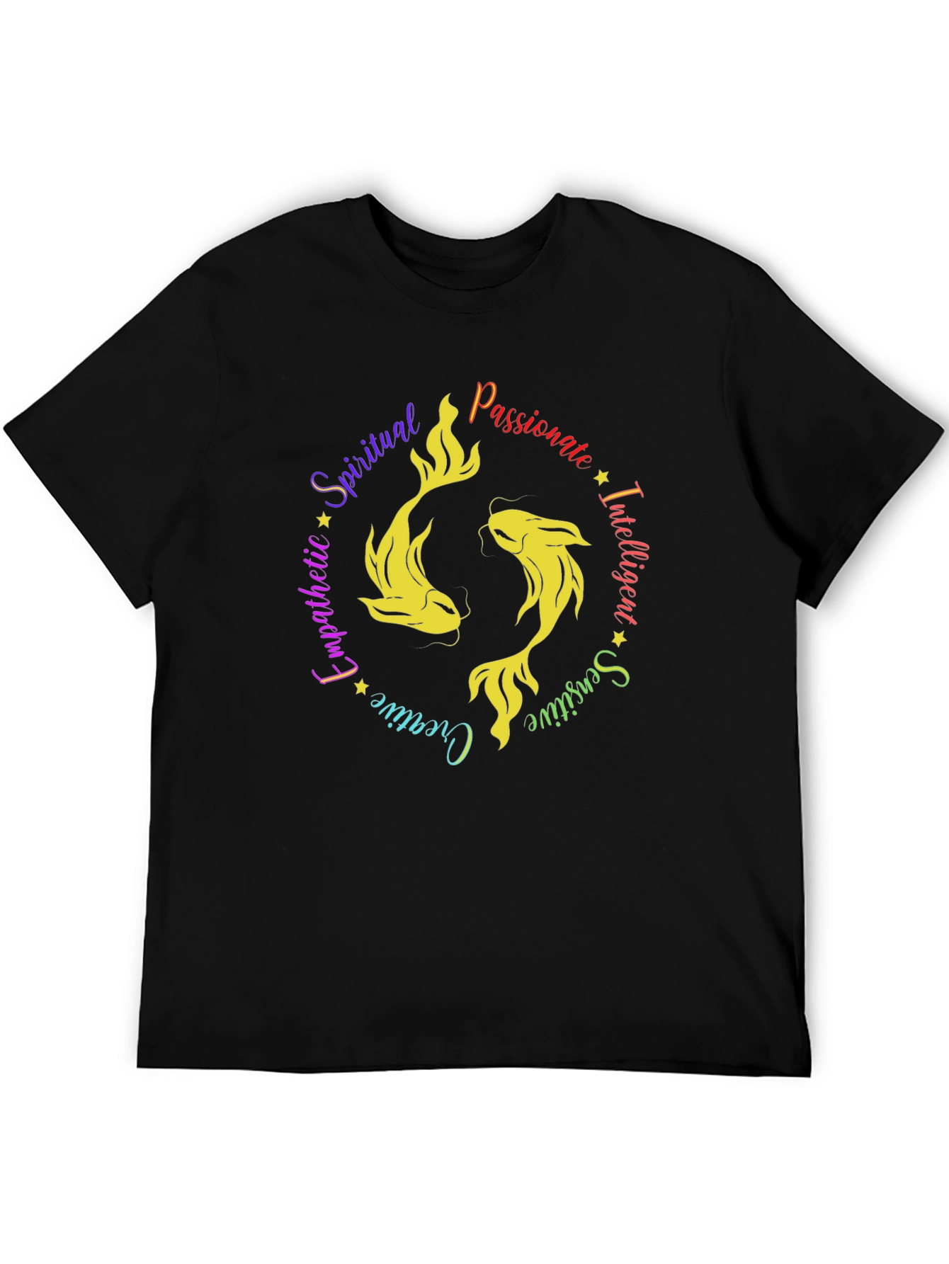 Pisces Zodiac Sign T-Shirt - Spiritual Passionate Intelligent