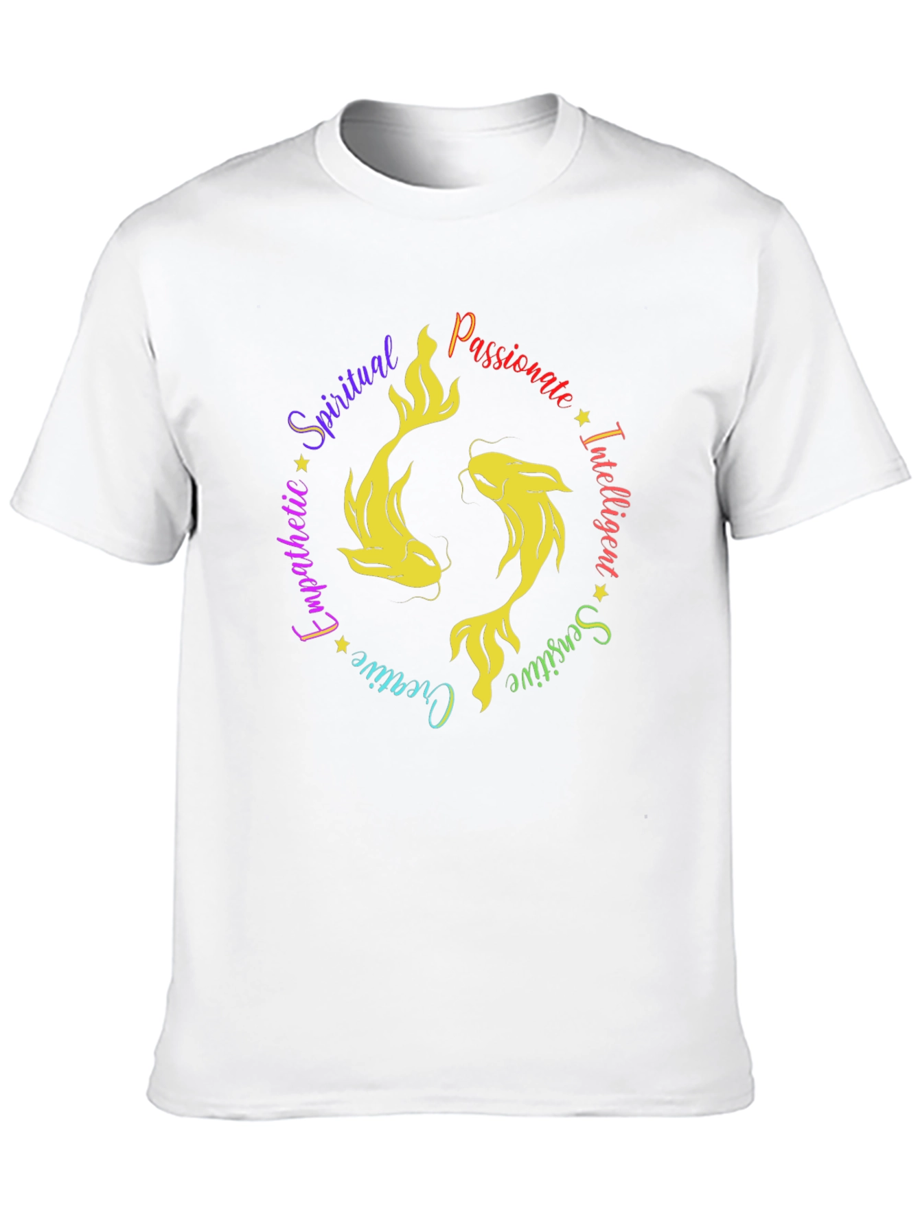 Pisces Zodiac Sign T-Shirt - Spiritual Passionate Intelligent