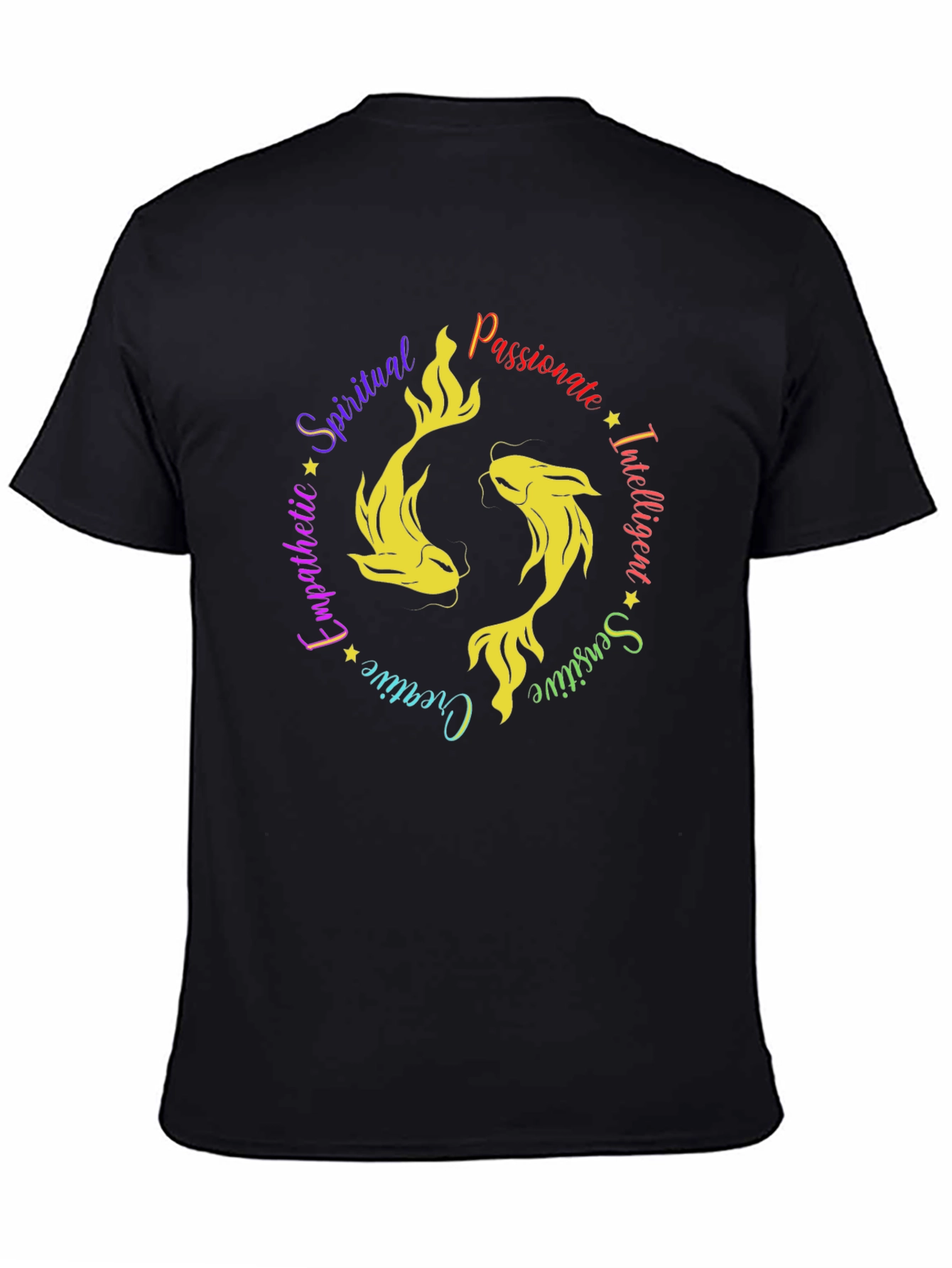 Pisces Zodiac Sign T-Shirt - Spiritual Passionate Intelligent