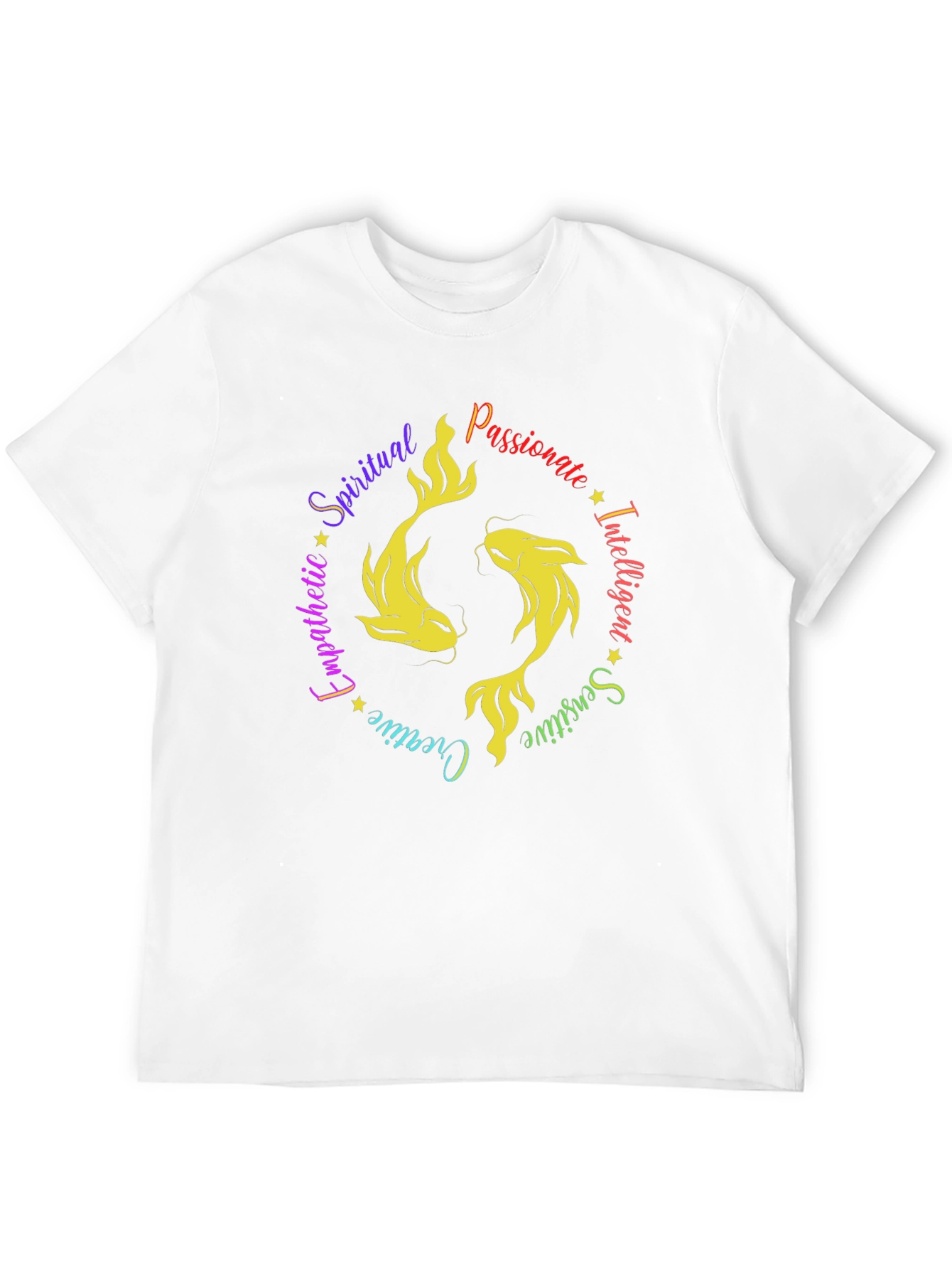 Pisces Zodiac Sign T-Shirt - Spiritual Passionate Intelligent
