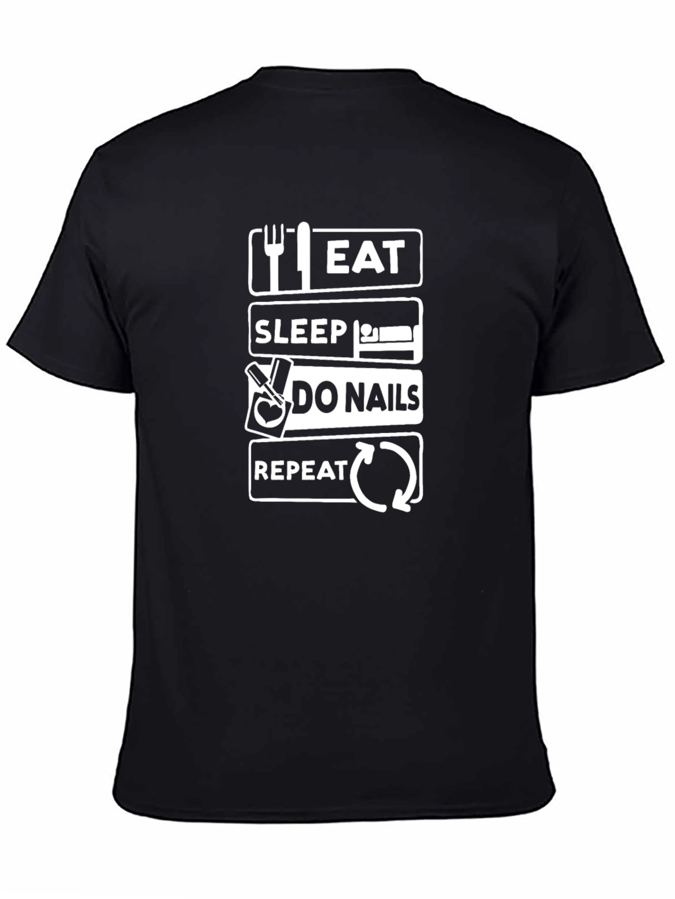 Eat Sleep Do Nails Repeat Graphic T-Shirt
