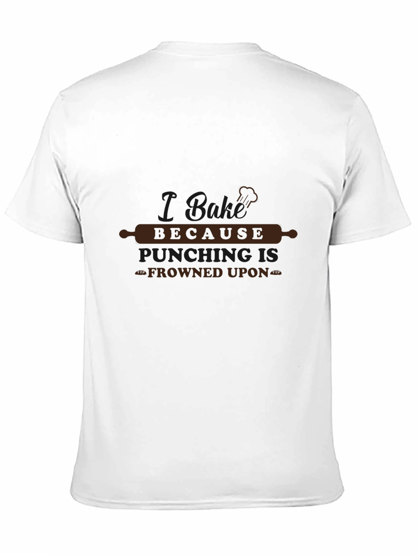 I Bake Because Punching Is Frowned Upon Black Tee