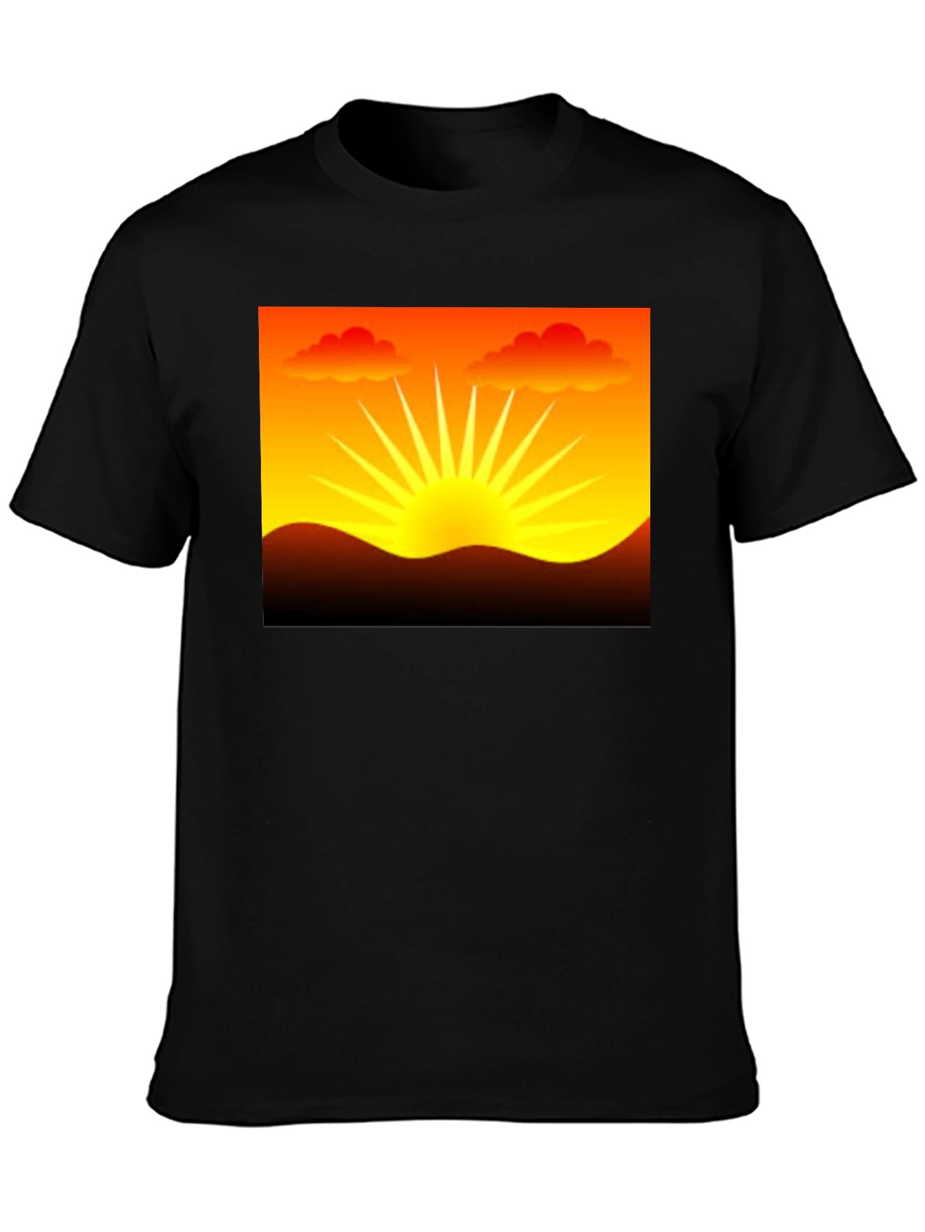 Sunset Graphic Black T-Shirt