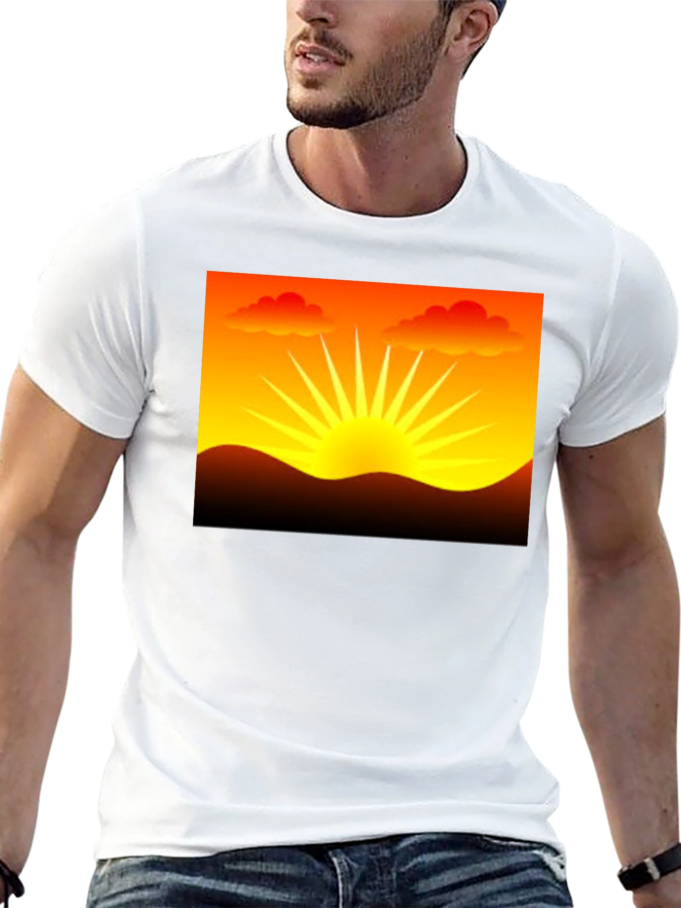 Sunset Graphic Black T-Shirt