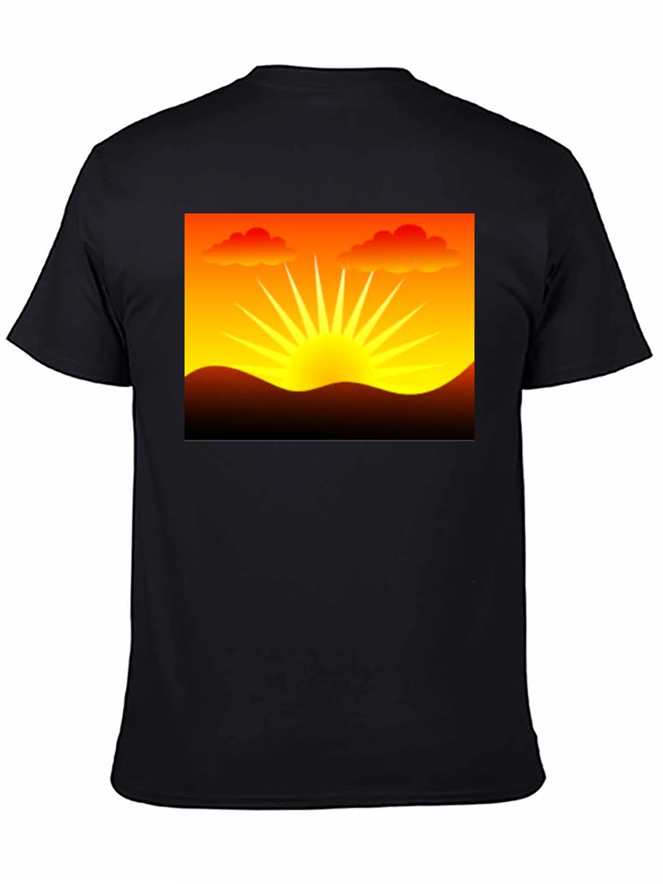 Sunset Graphic Black T-Shirt