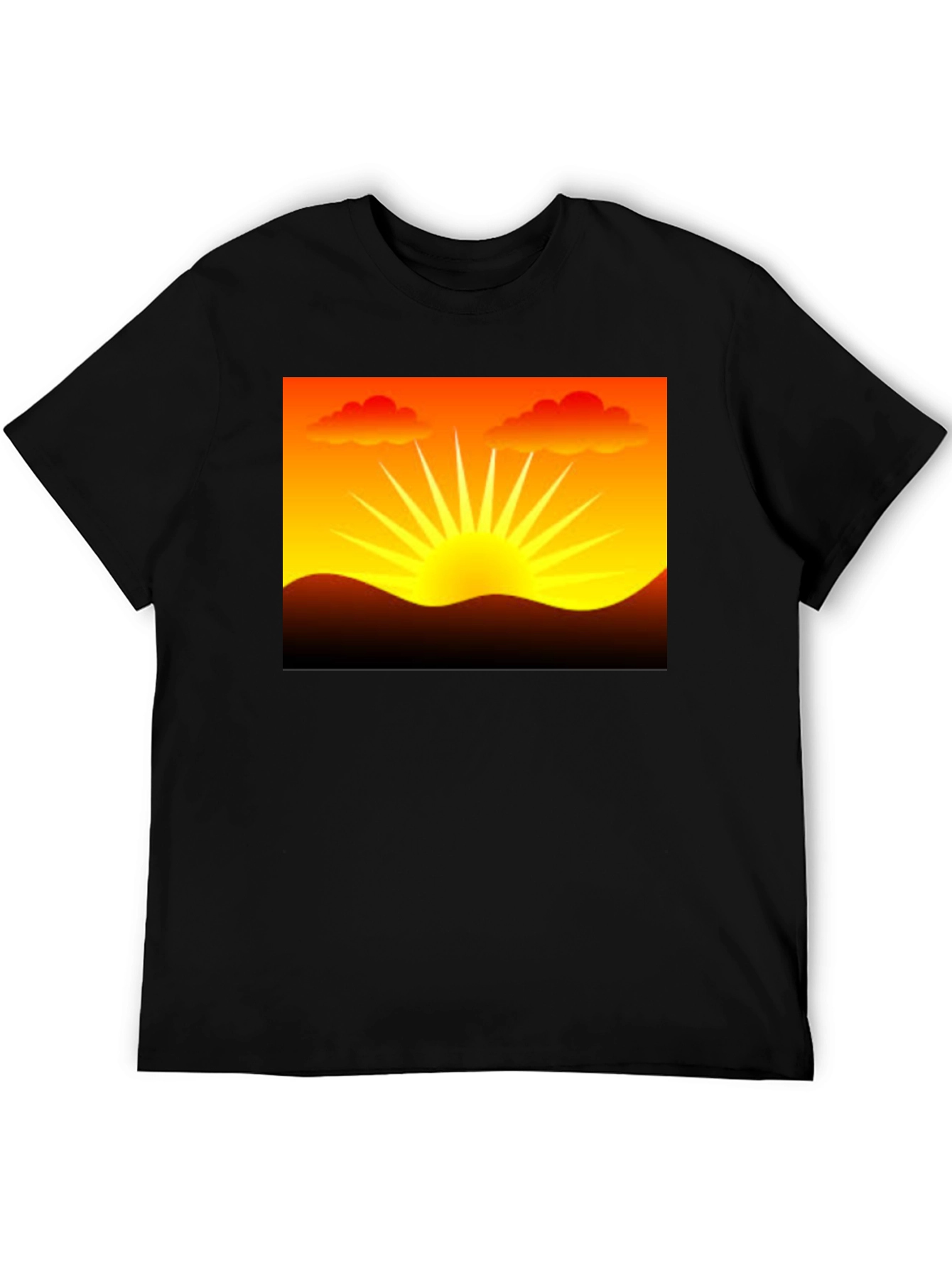 Sunset Graphic Black T-Shirt