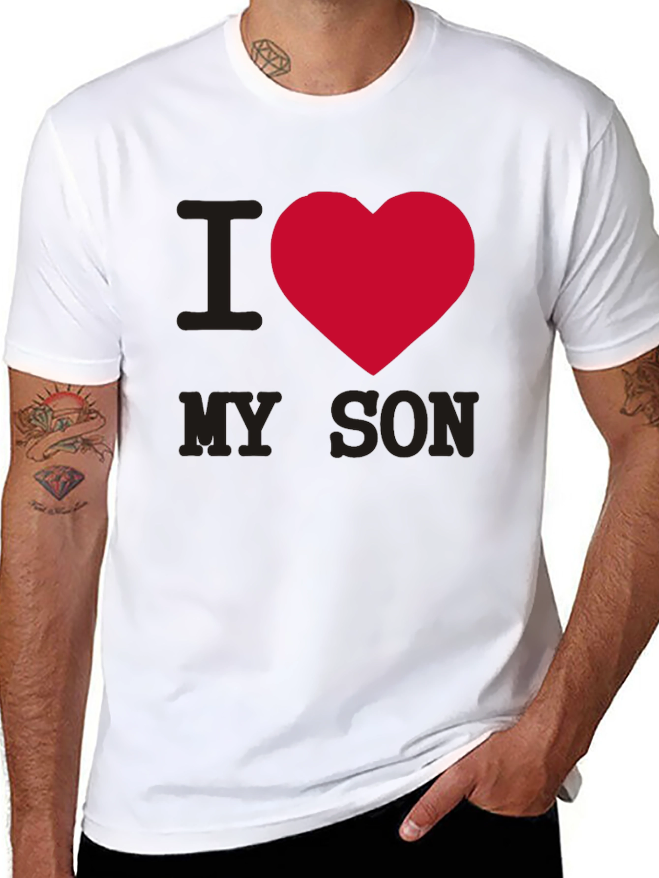 I Heart My Son T-Shirt - Black Graphic Tee