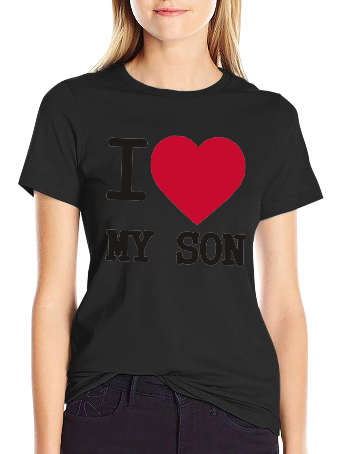 I Heart My Son T-Shirt - Black Graphic Tee