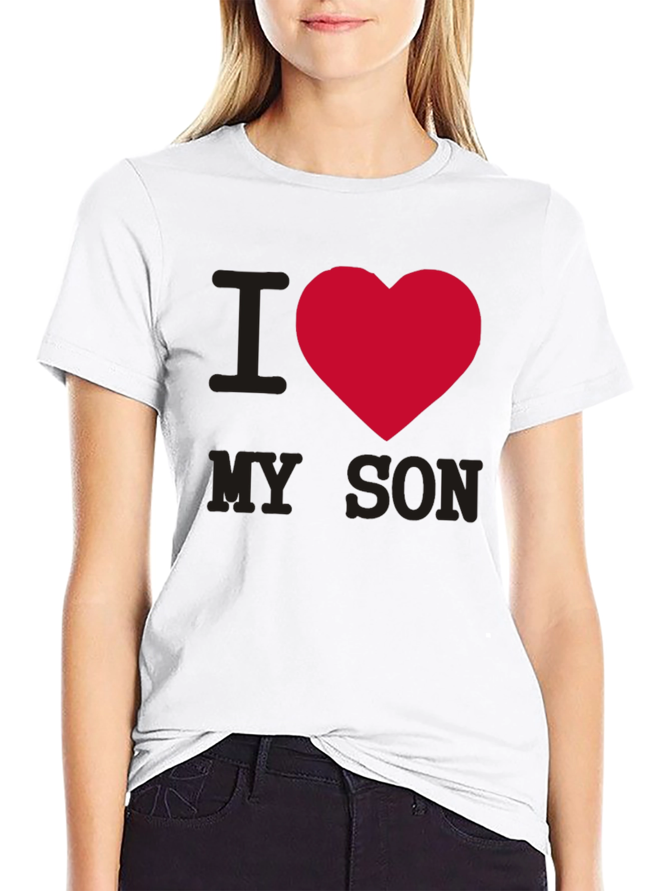 I Heart My Son T-Shirt - Black Graphic Tee