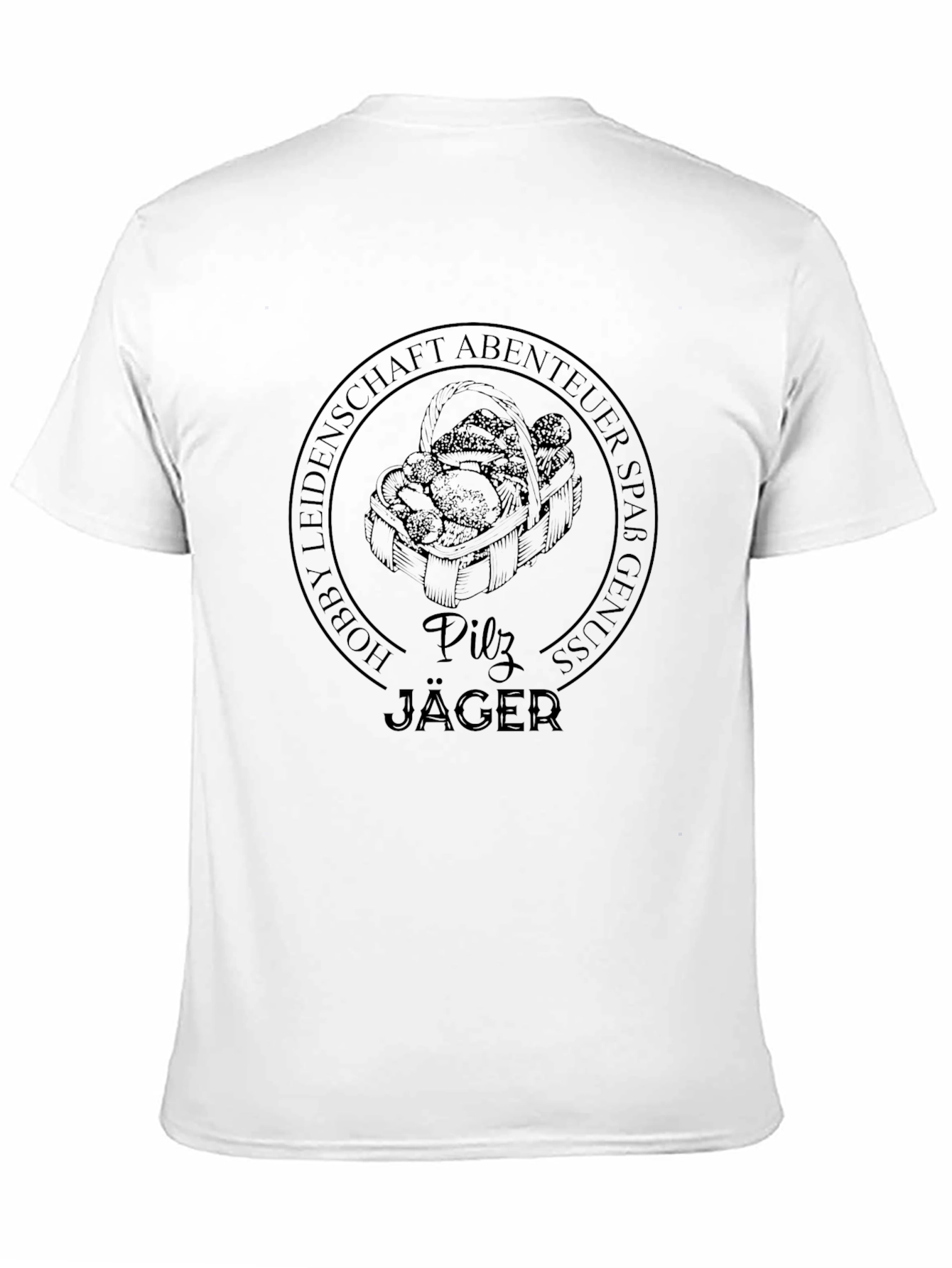 Pilz Jäger Mushroom Hunter Black T-Shirt