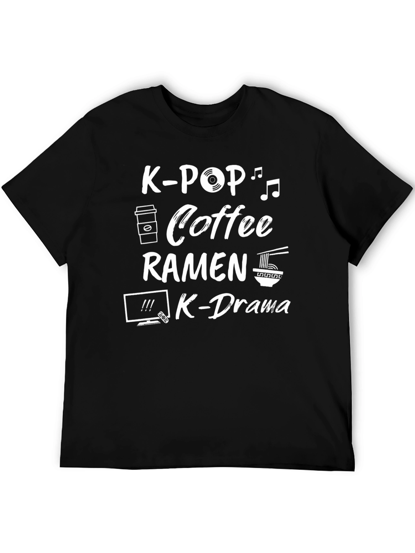 K-Pop Coffee Ramen K-Drama T-Shirt