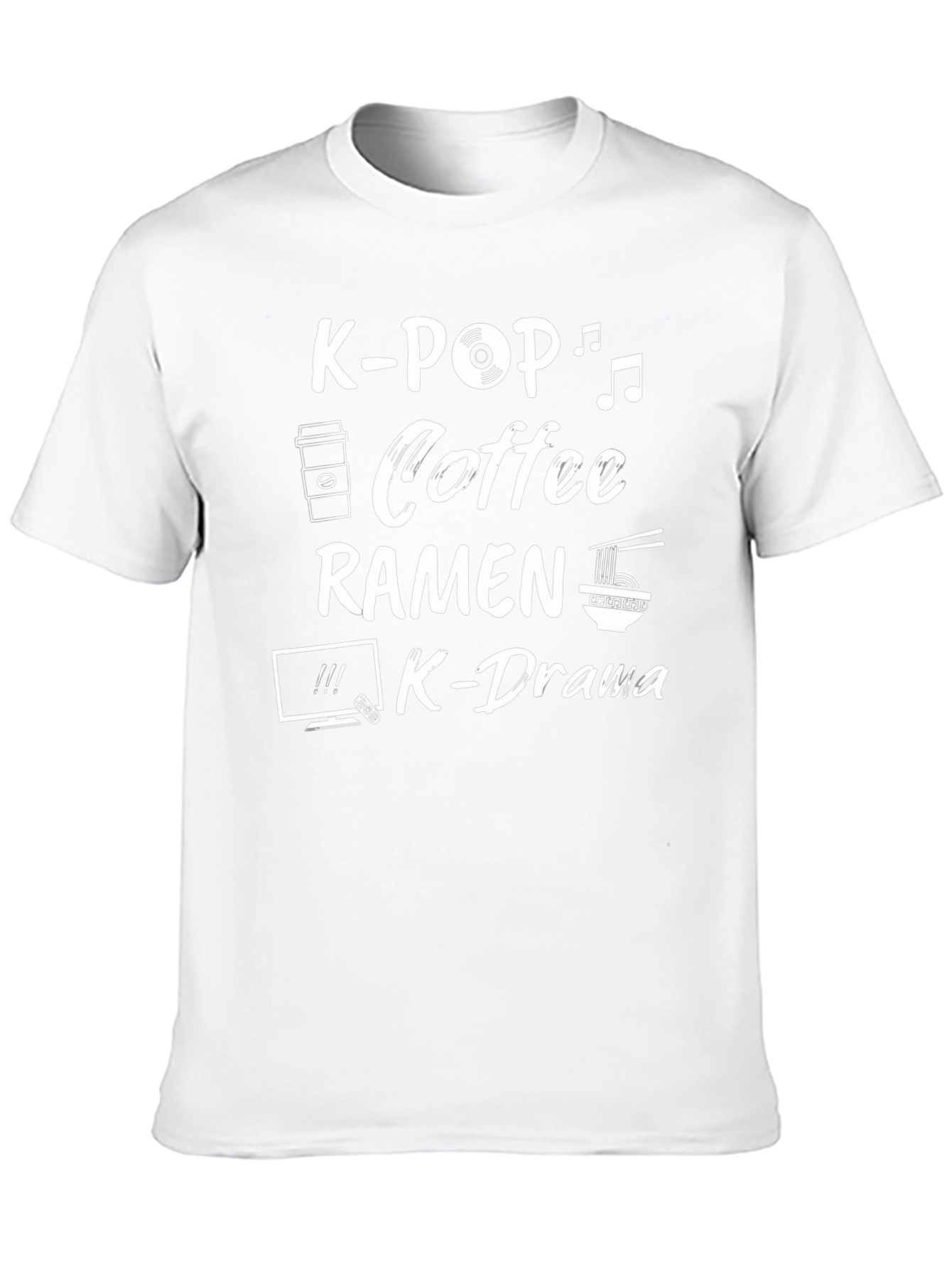 K-Pop Coffee Ramen K-Drama T-Shirt