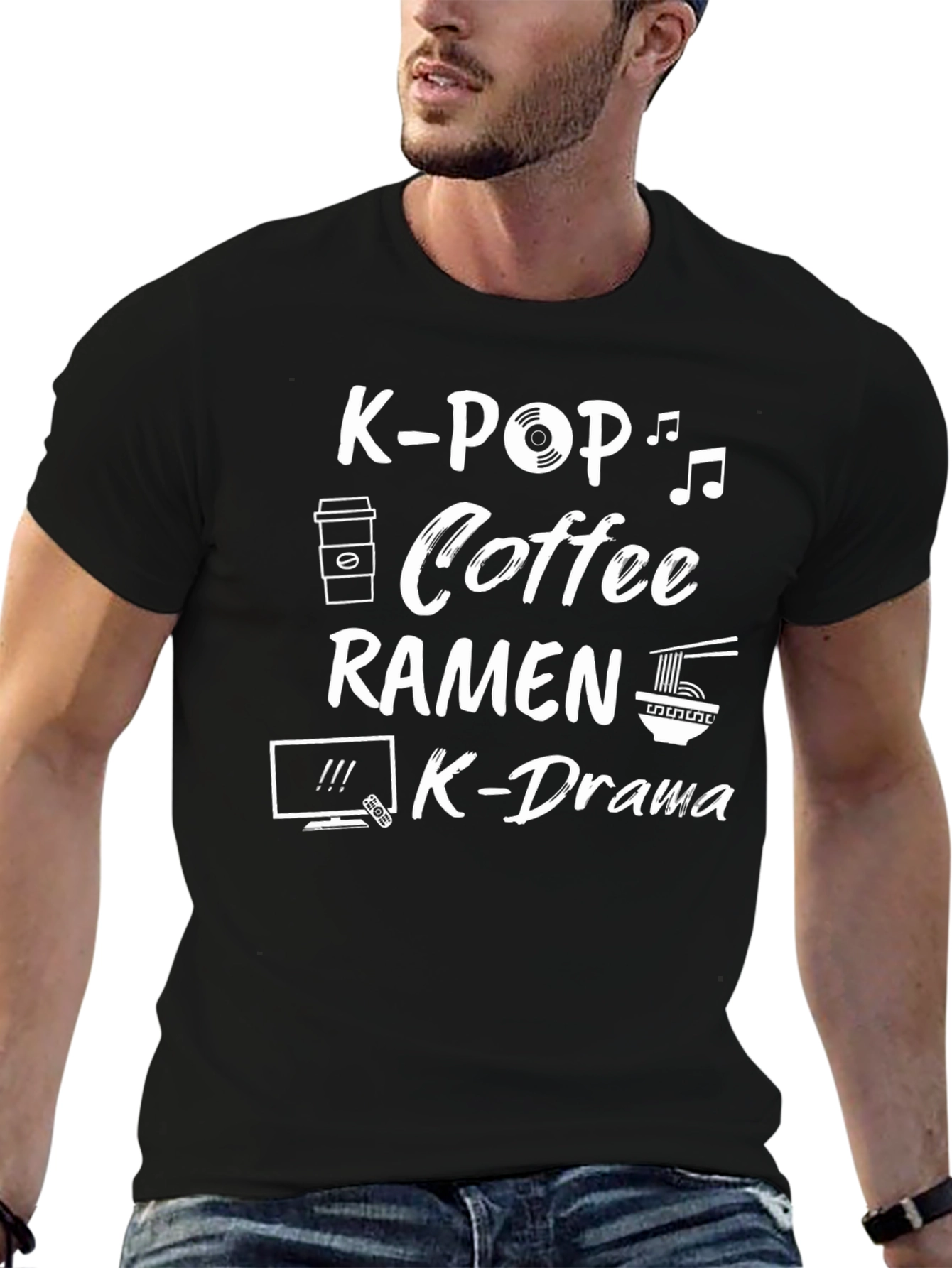 K-Pop Coffee Ramen K-Drama T-Shirt