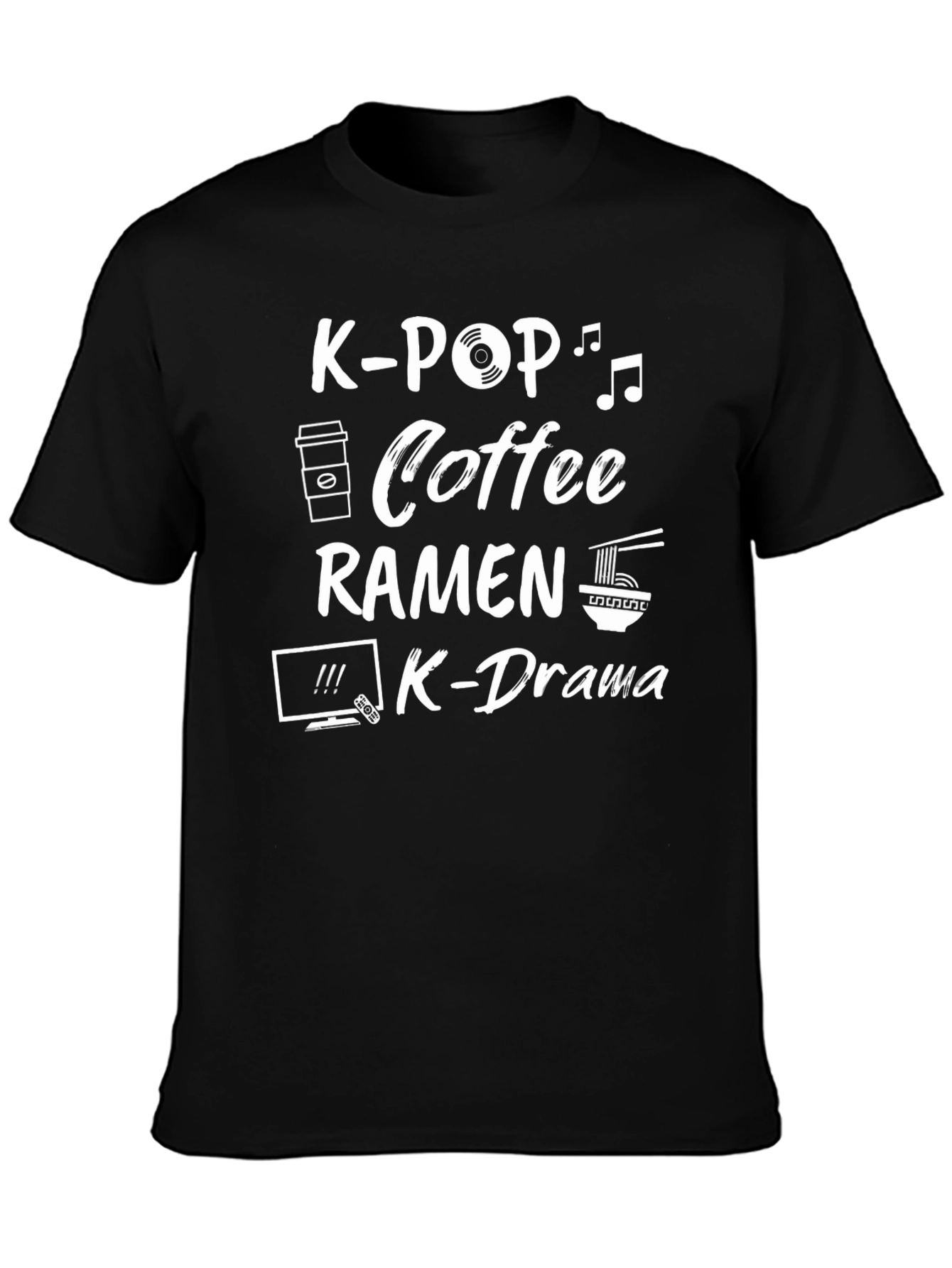 K-Pop Coffee Ramen K-Drama T-Shirt