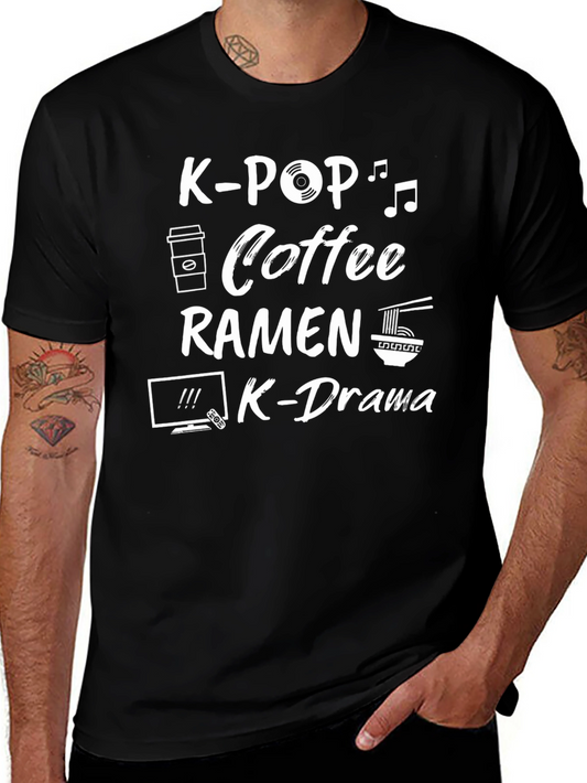 K-Pop Coffee Ramen K-Drama T-Shirt