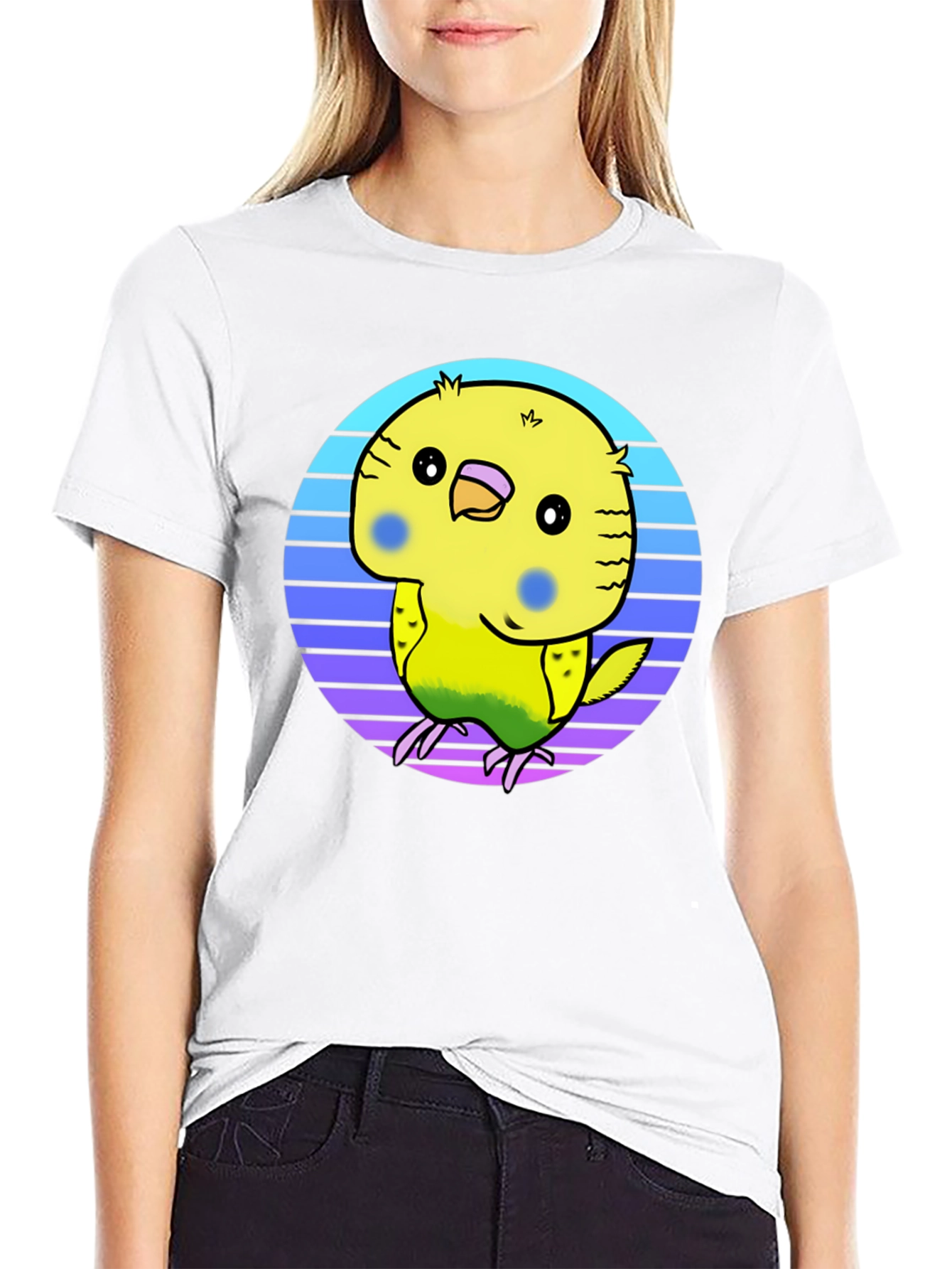 Cute Budgie T-Shirt - Black Graphic Tee