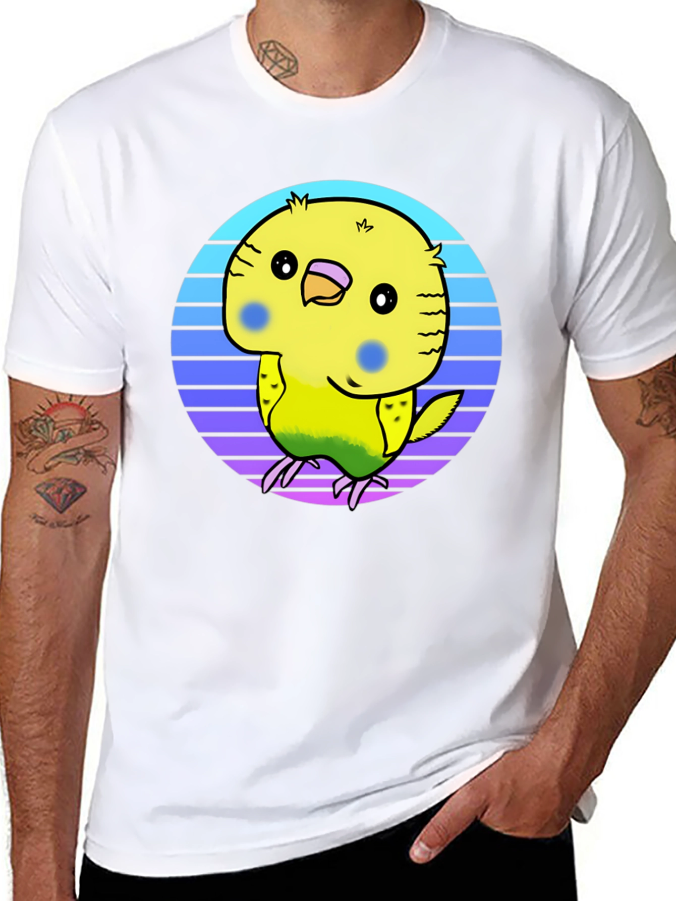 Cute Budgie T-Shirt - Black Graphic Tee
