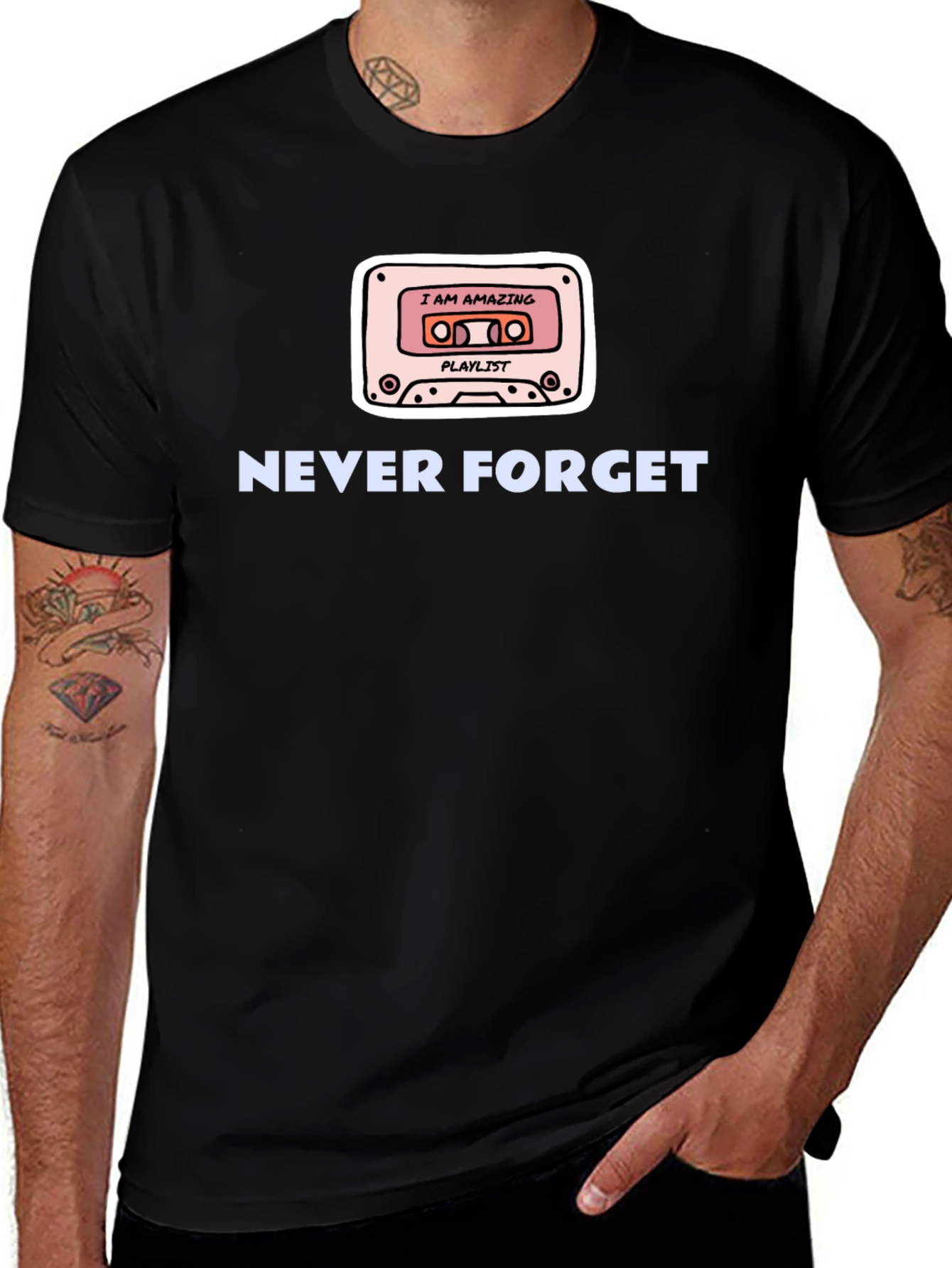 Retro Cassette Tape Never Forget T-Shirt