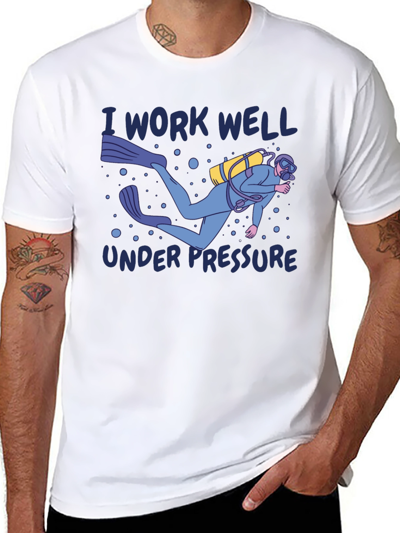 I Work Well Under Pressure Diver Graphic T-Shirt