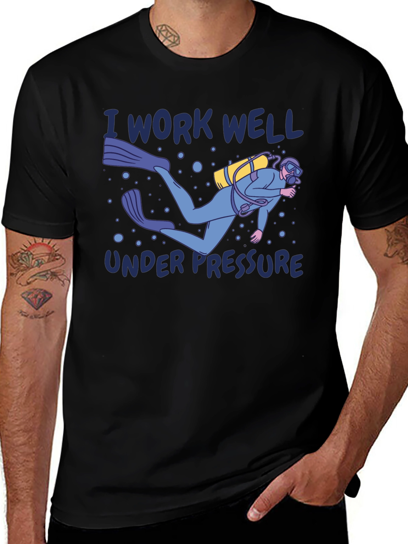 I Work Well Under Pressure Diver Graphic T-Shirt
