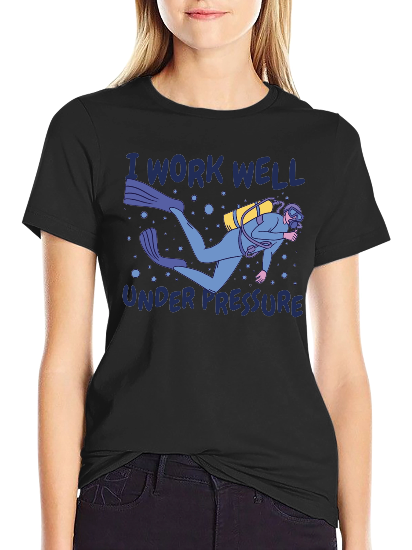I Work Well Under Pressure Diver Graphic T-Shirt