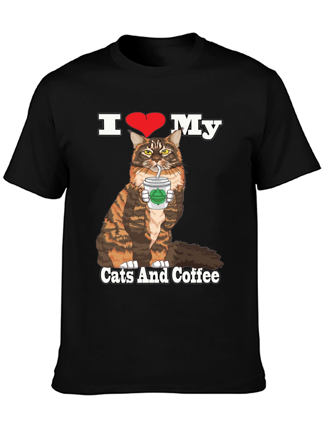 I Heart My Cats and Coffee T-Shirt