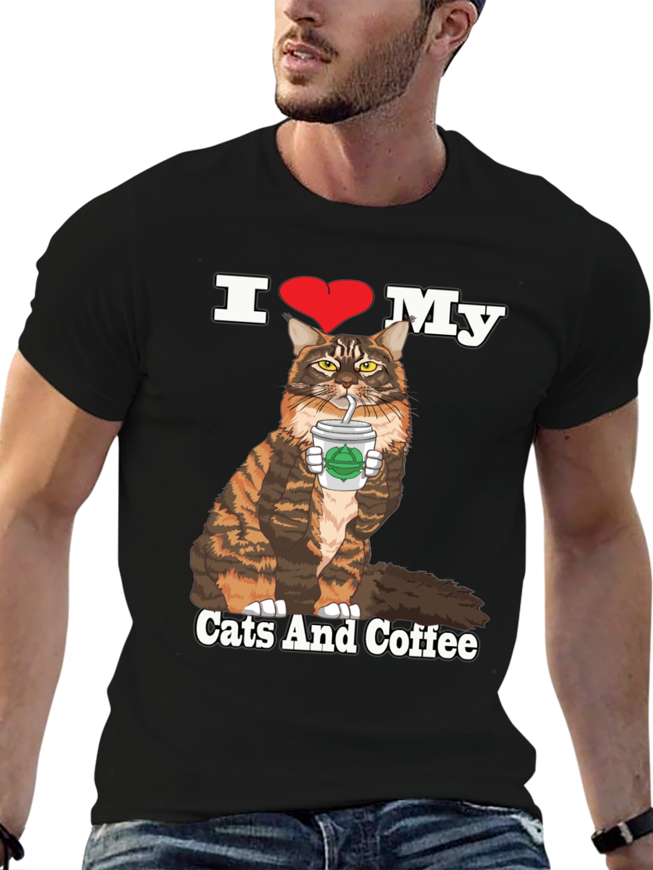 I Heart My Cats and Coffee T-Shirt