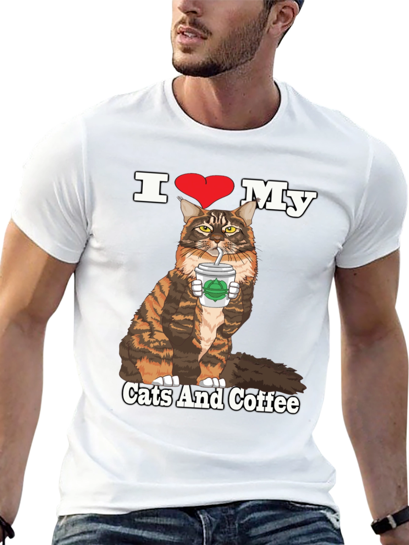 I Heart My Cats and Coffee T-Shirt