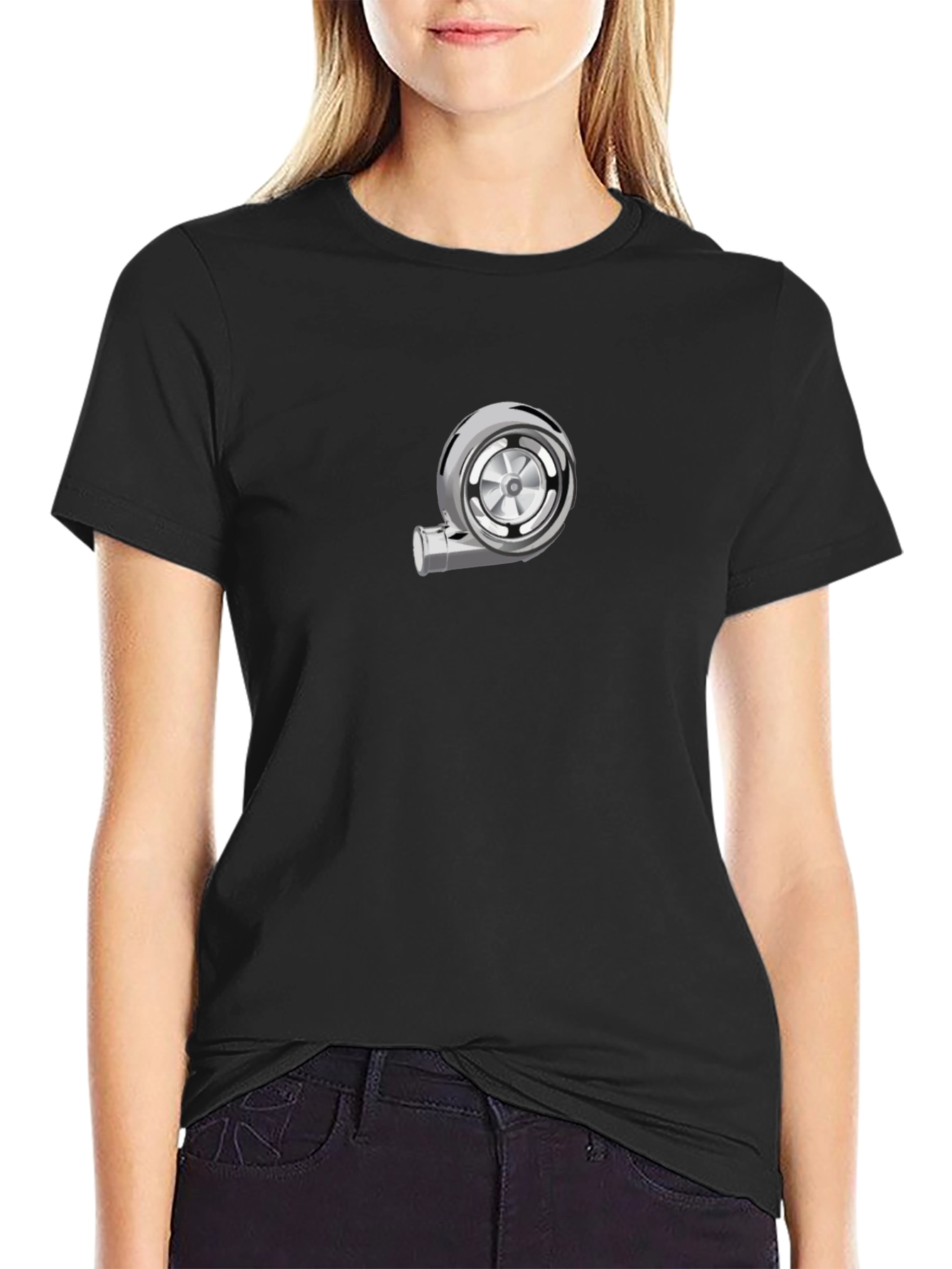 Turbo Graphic Tee - Black Cotton T-Shirt