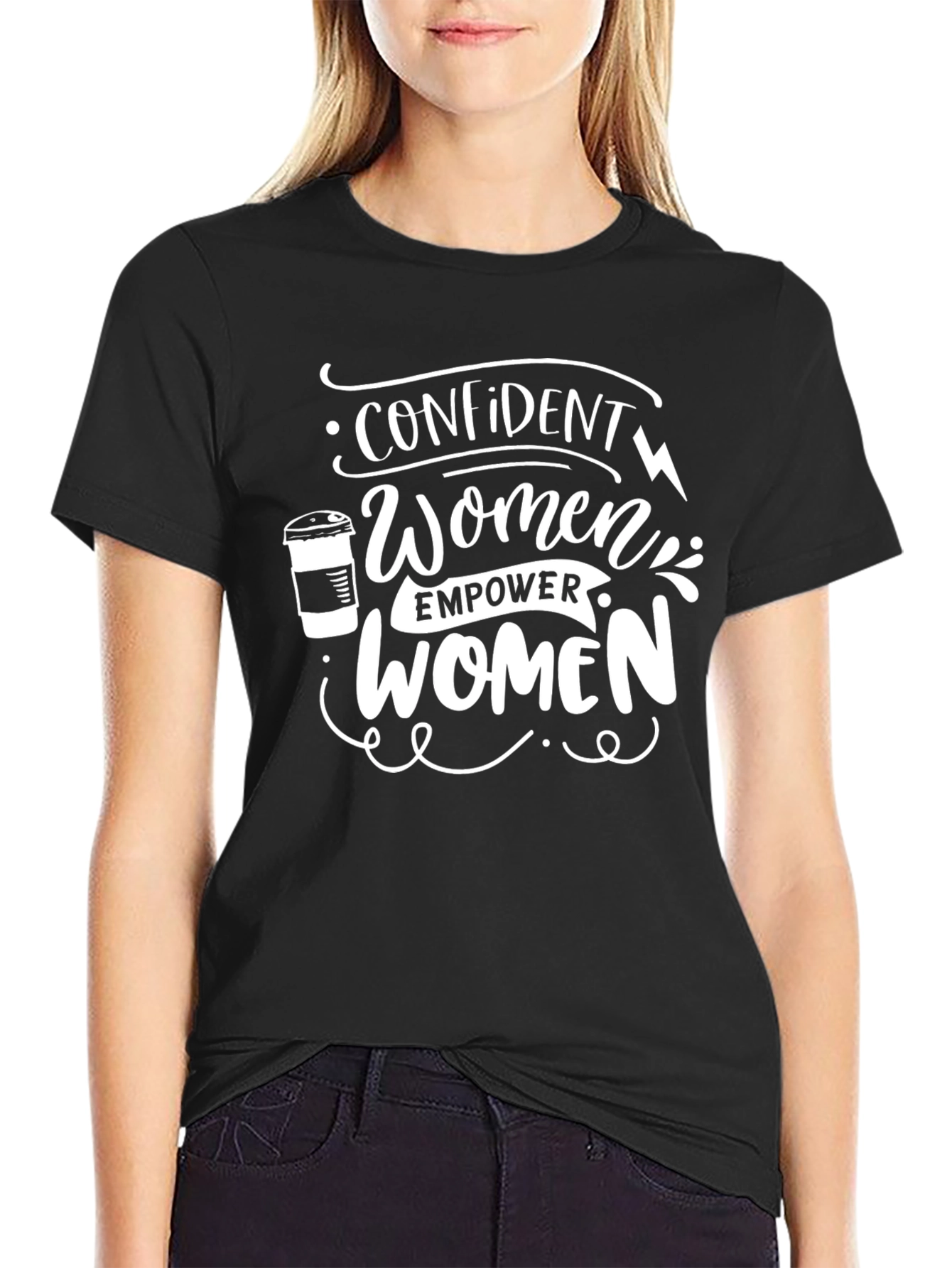Empower Women Graphic Tee - Black Cotton T-Shirt
