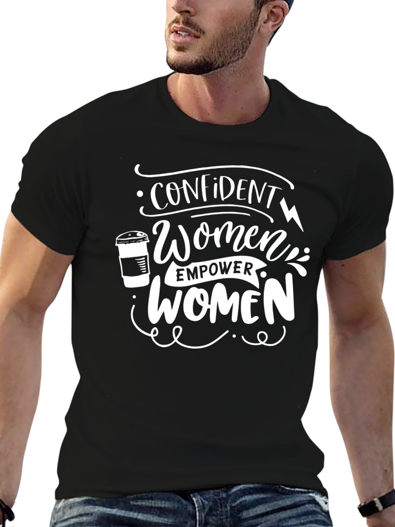 Empower Women Graphic Tee - Black Cotton T-Shirt